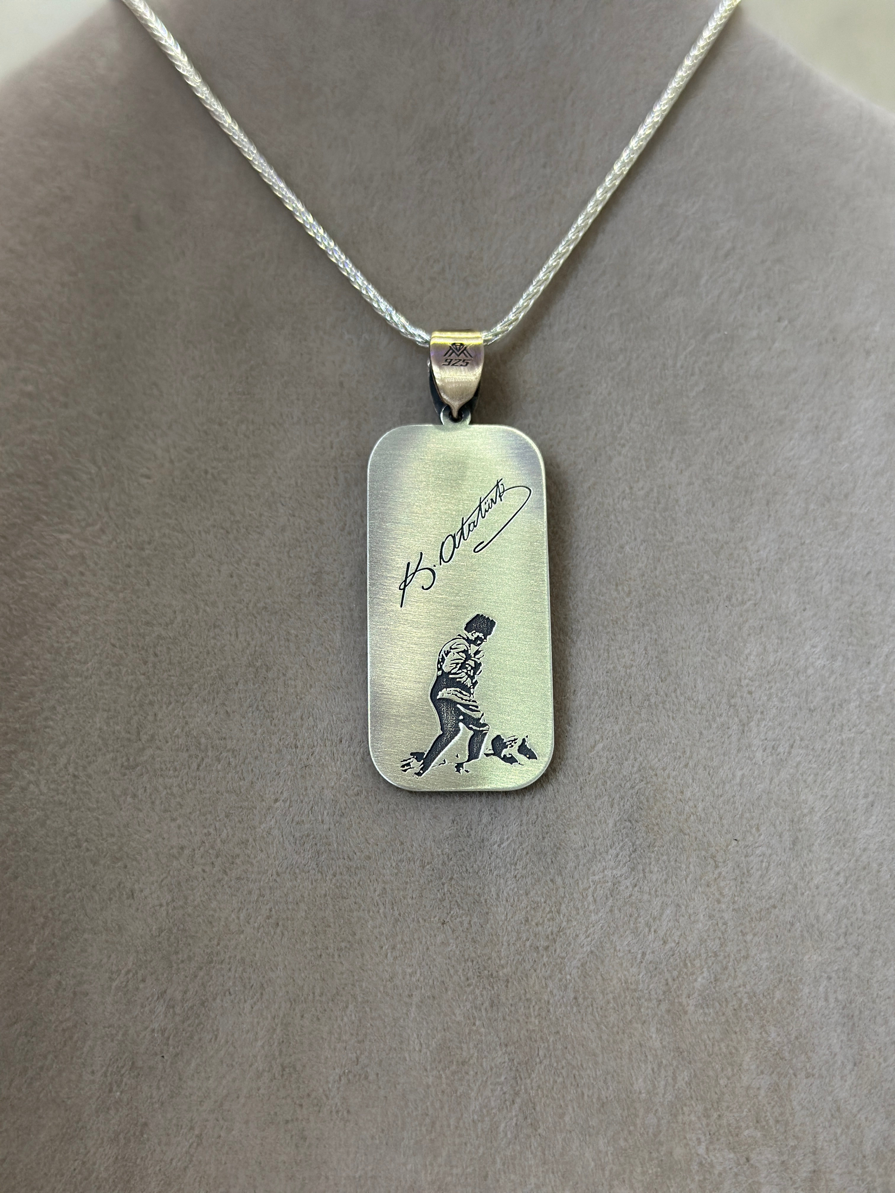 925 Ayar BAŞ KOMUTAN Gümüş Kolye