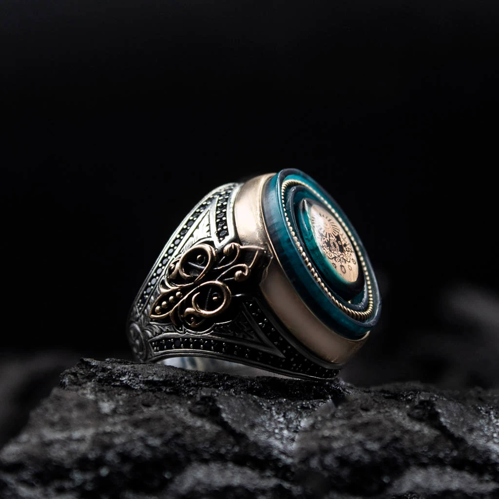 925 Ayar Sancaktar Gümüş Erkek Yüzük