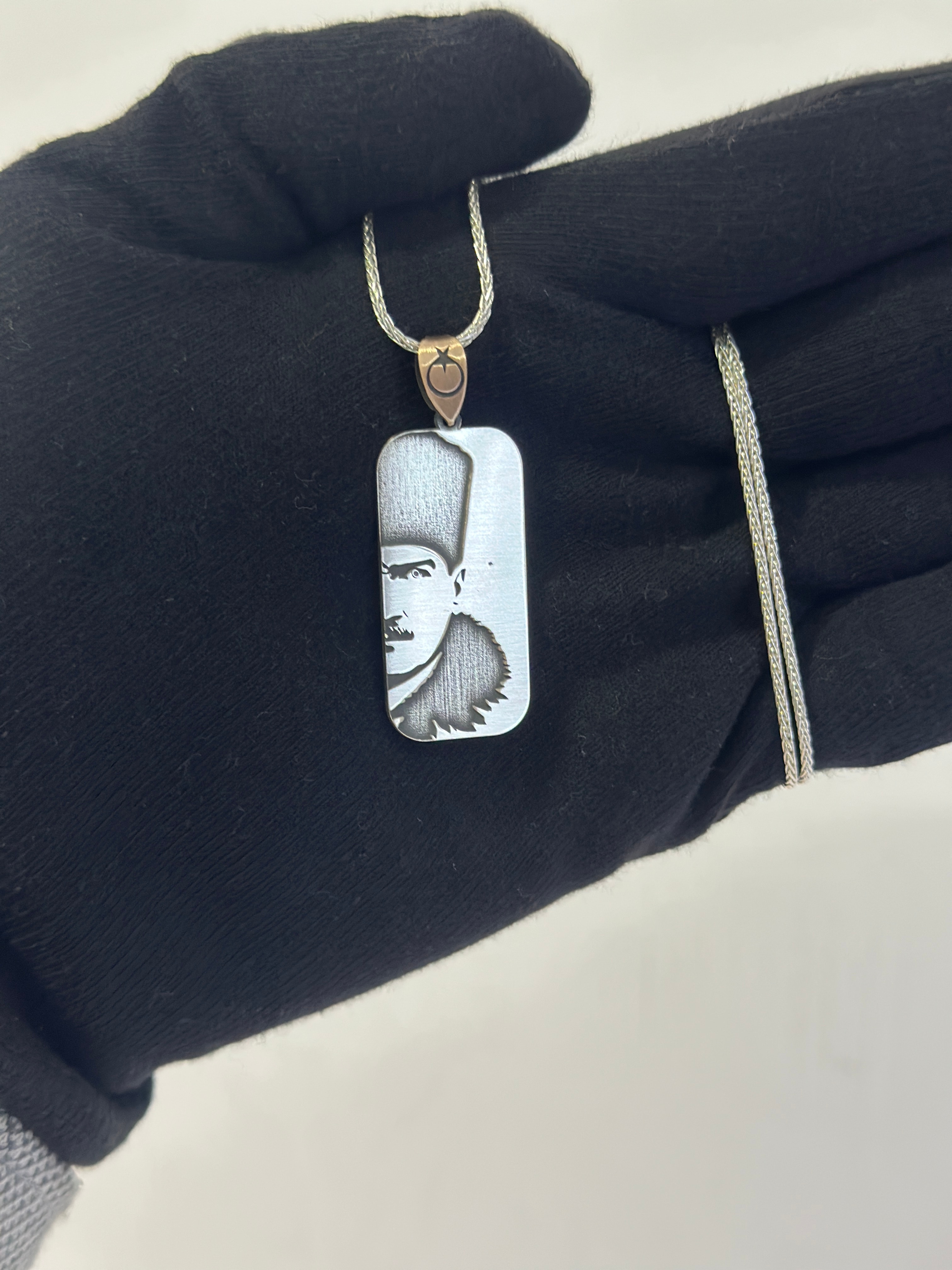 925 Ayar BAŞ KOMUTAN Gümüş Kolye