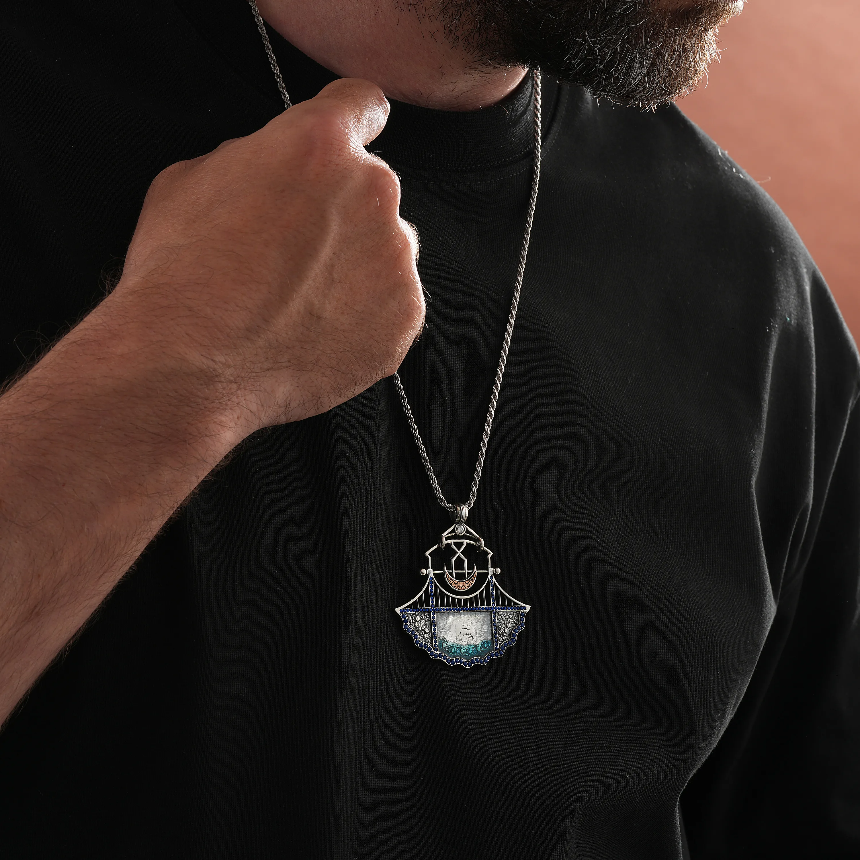 925 Ayar Özel Tasarım Başar Kolye Ucu ( Zincirsiz )