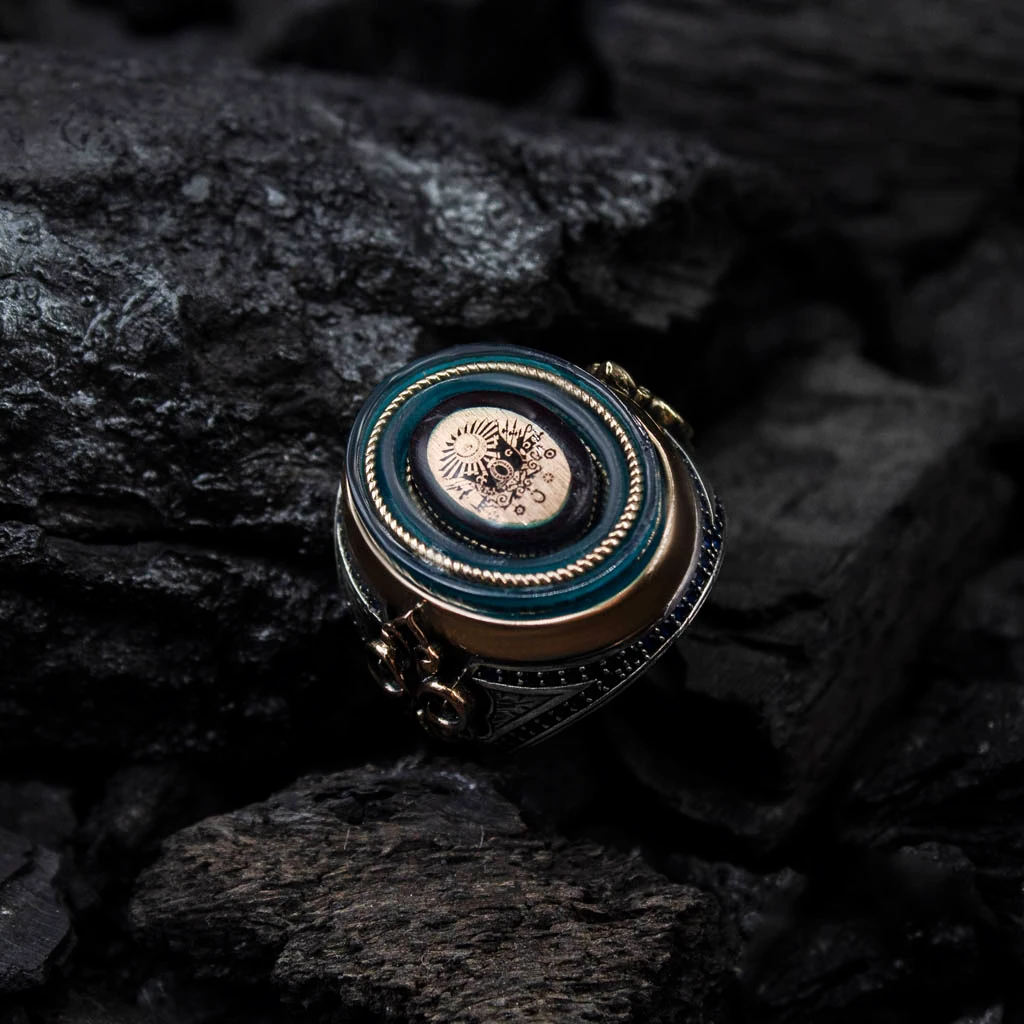 925 Ayar Sancaktar Gümüş Erkek Yüzük