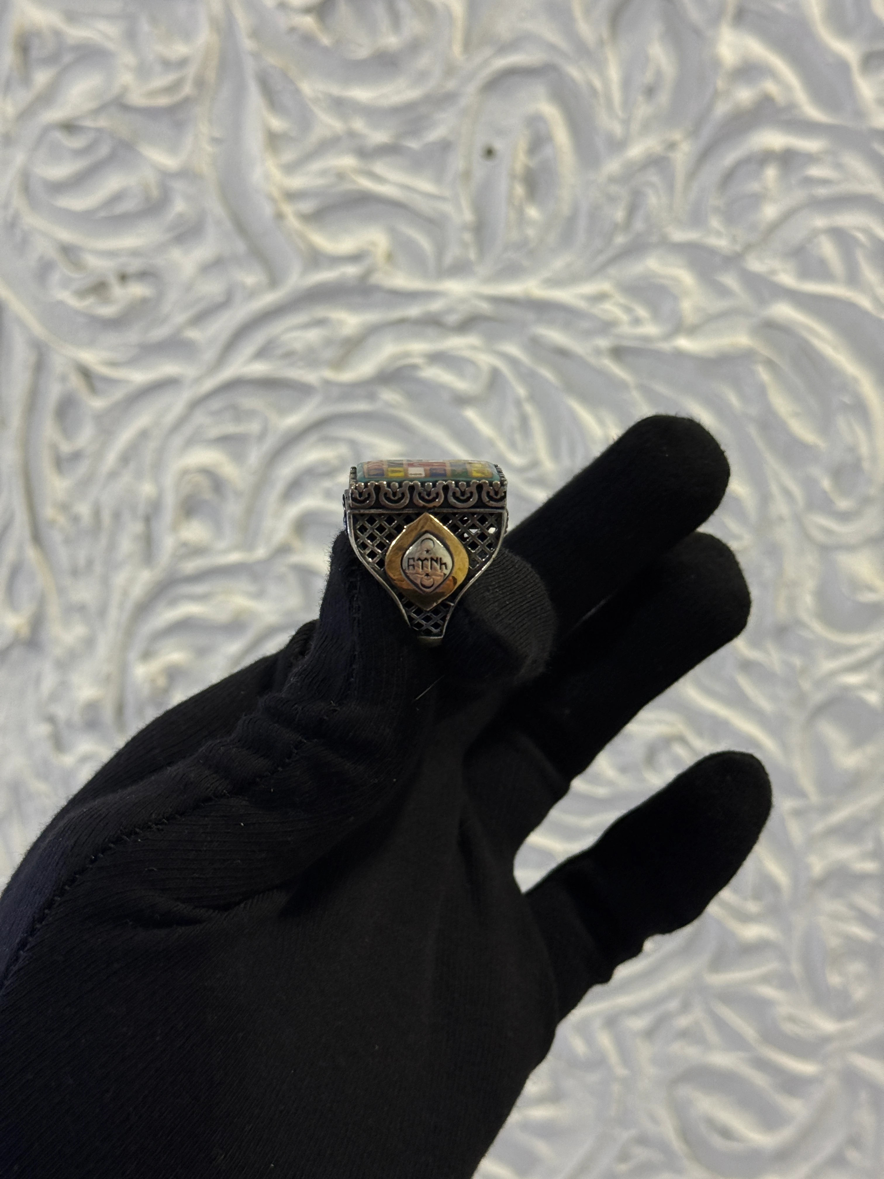 925 Ayar 16 Türk Devleti İşlemeli Gümüş Yüzük