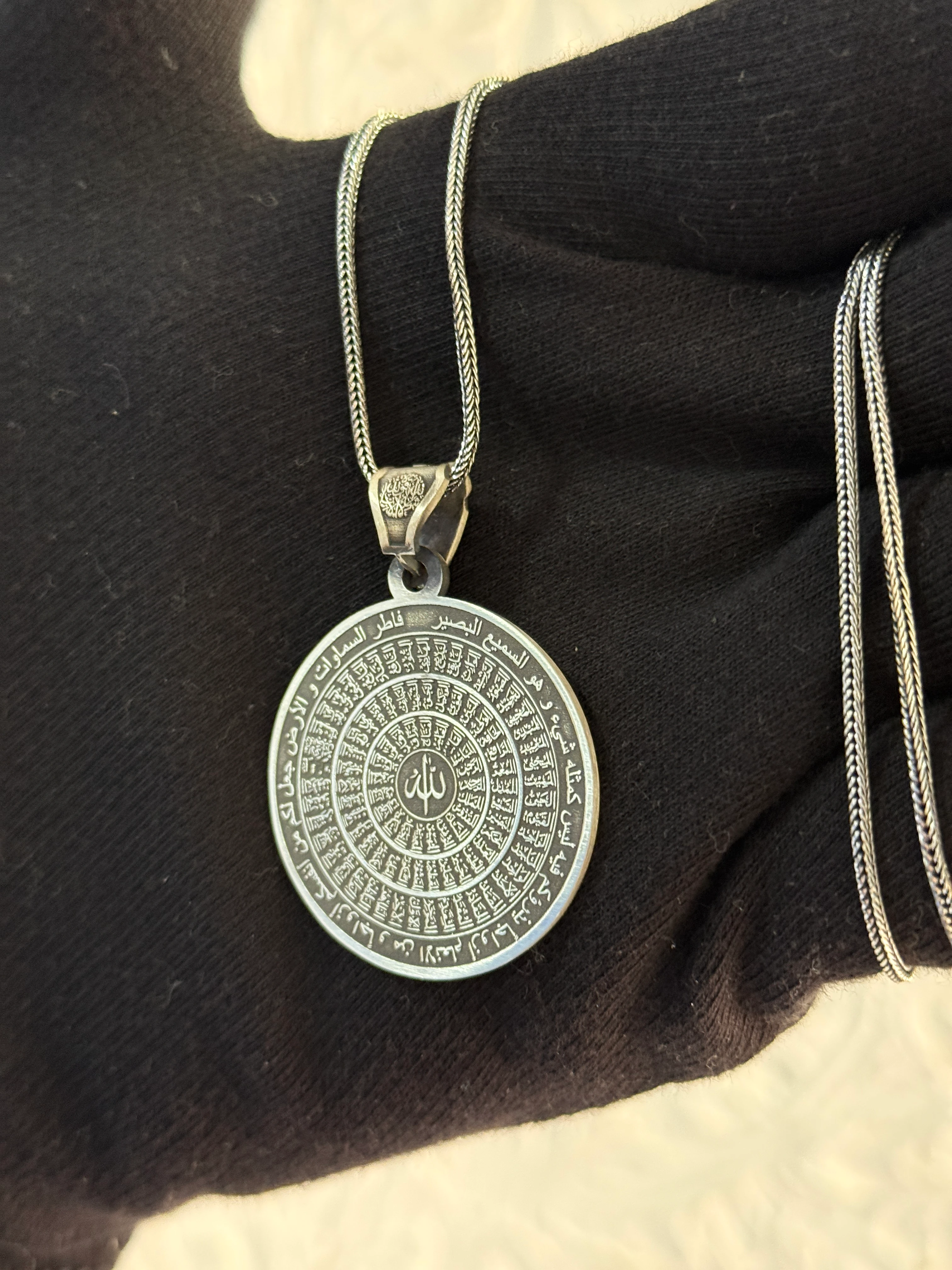 925 Ayar Gümüş Özel Muhafız Tasarım Koruma Madalyon Koyle V2