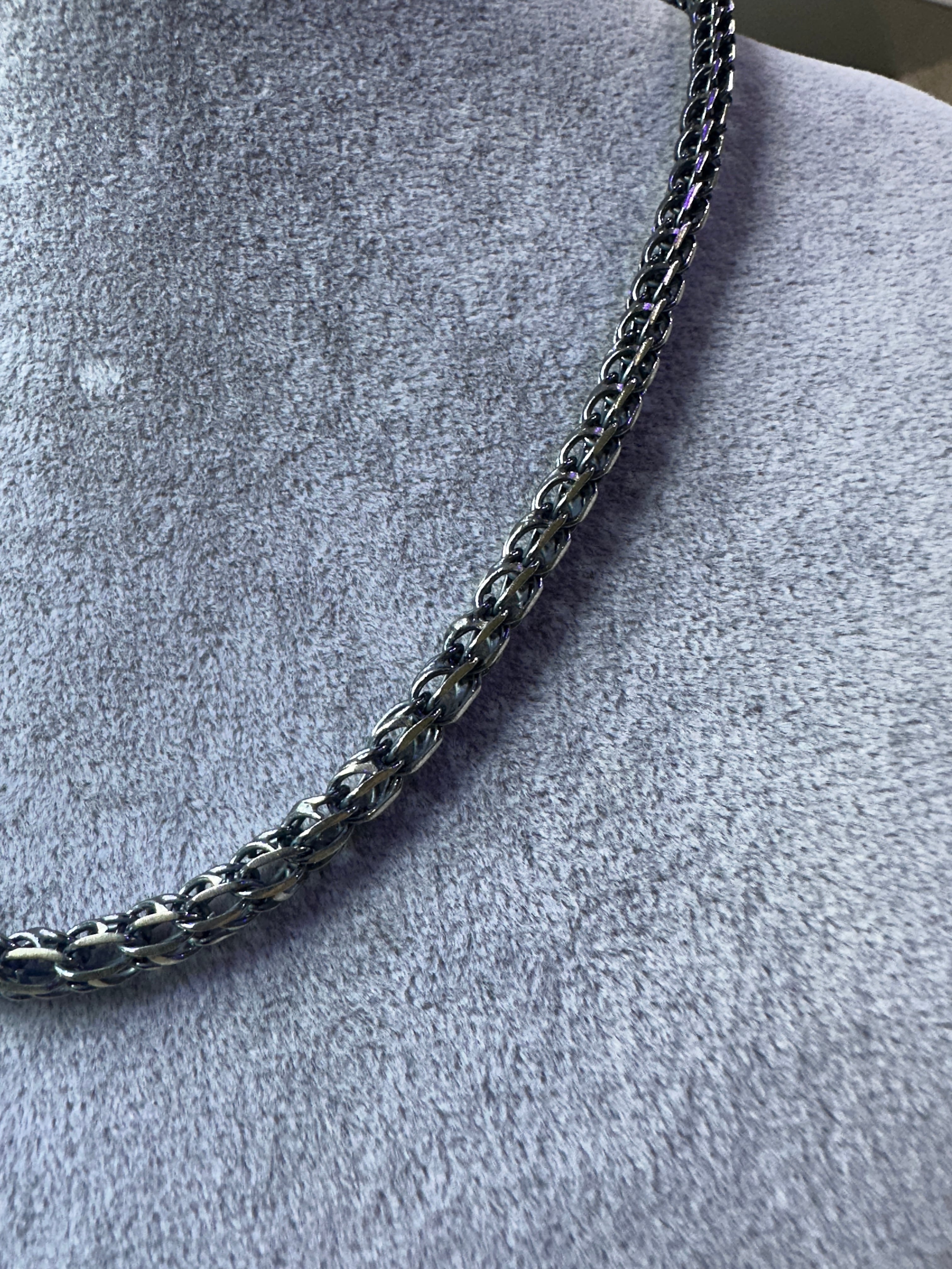 925 Ayat El Yapımı Doch Gümüş Zincir