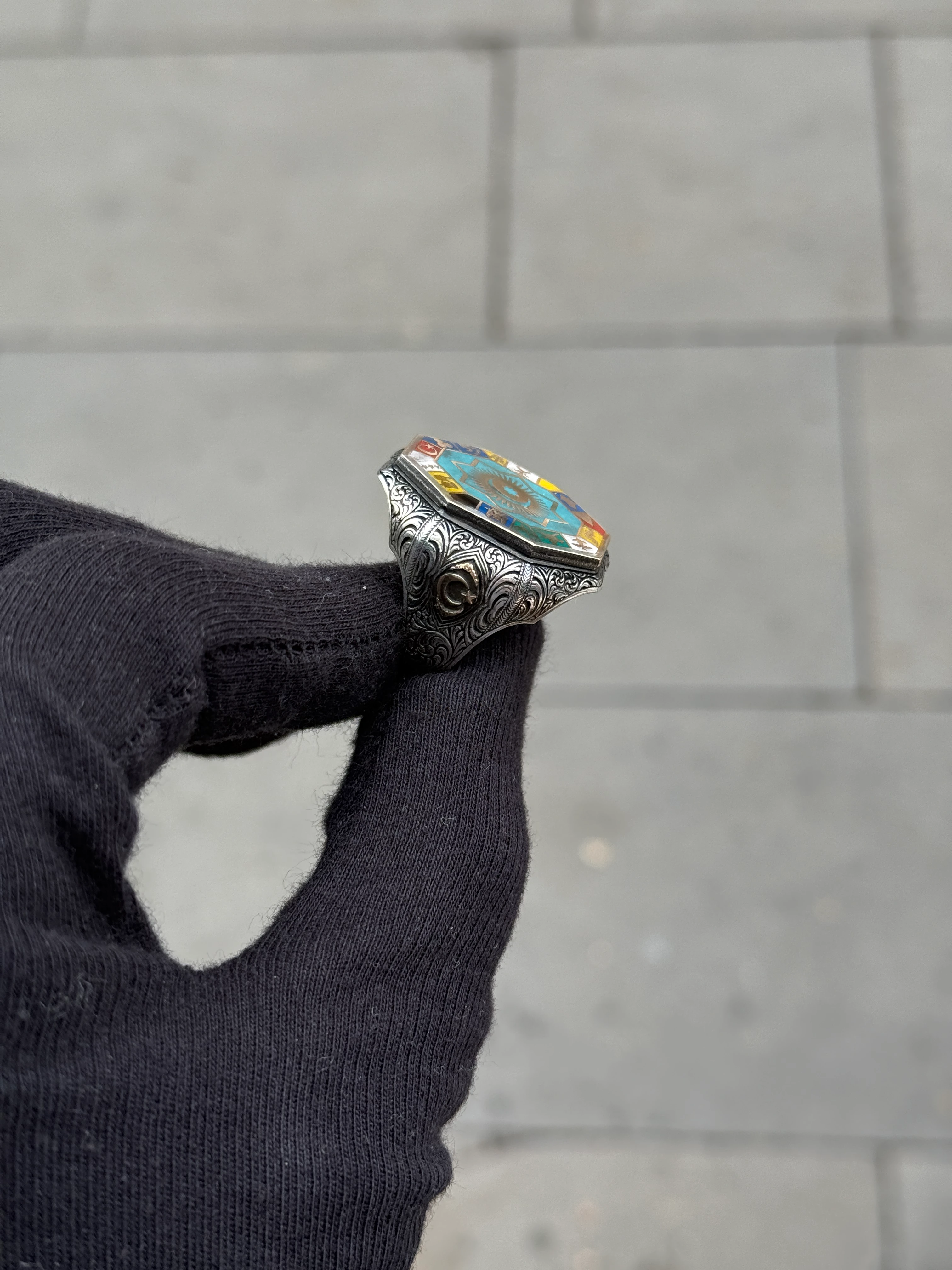 925 Ayar Gümüş Kutlu Devlet Yüzüğü