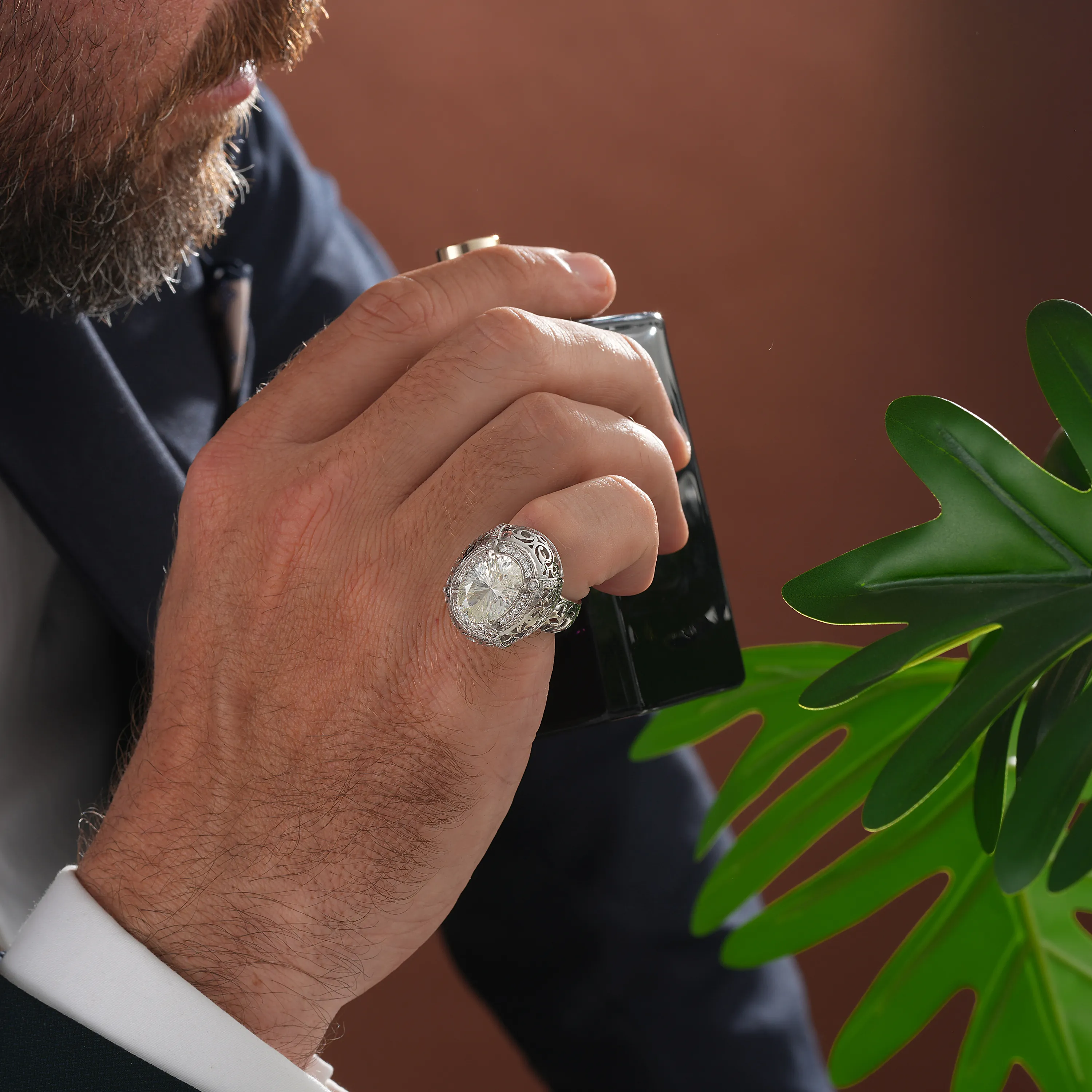 Sultan Zarafeti: Sultan Gümüş Yüzük (Sarı Mozanit Taşlı)