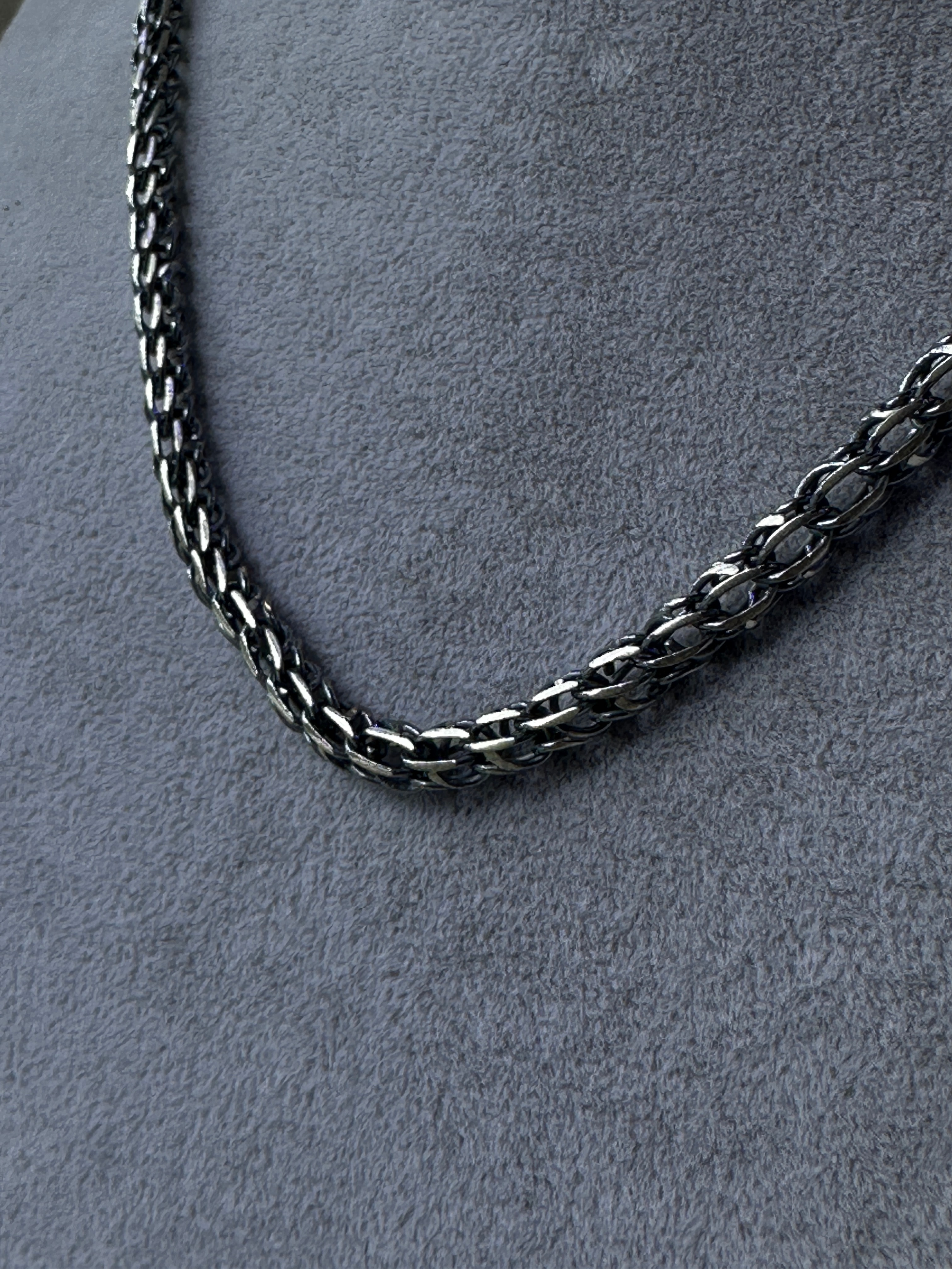 925 Ayat El Yapımı Doch Gümüş Zincir