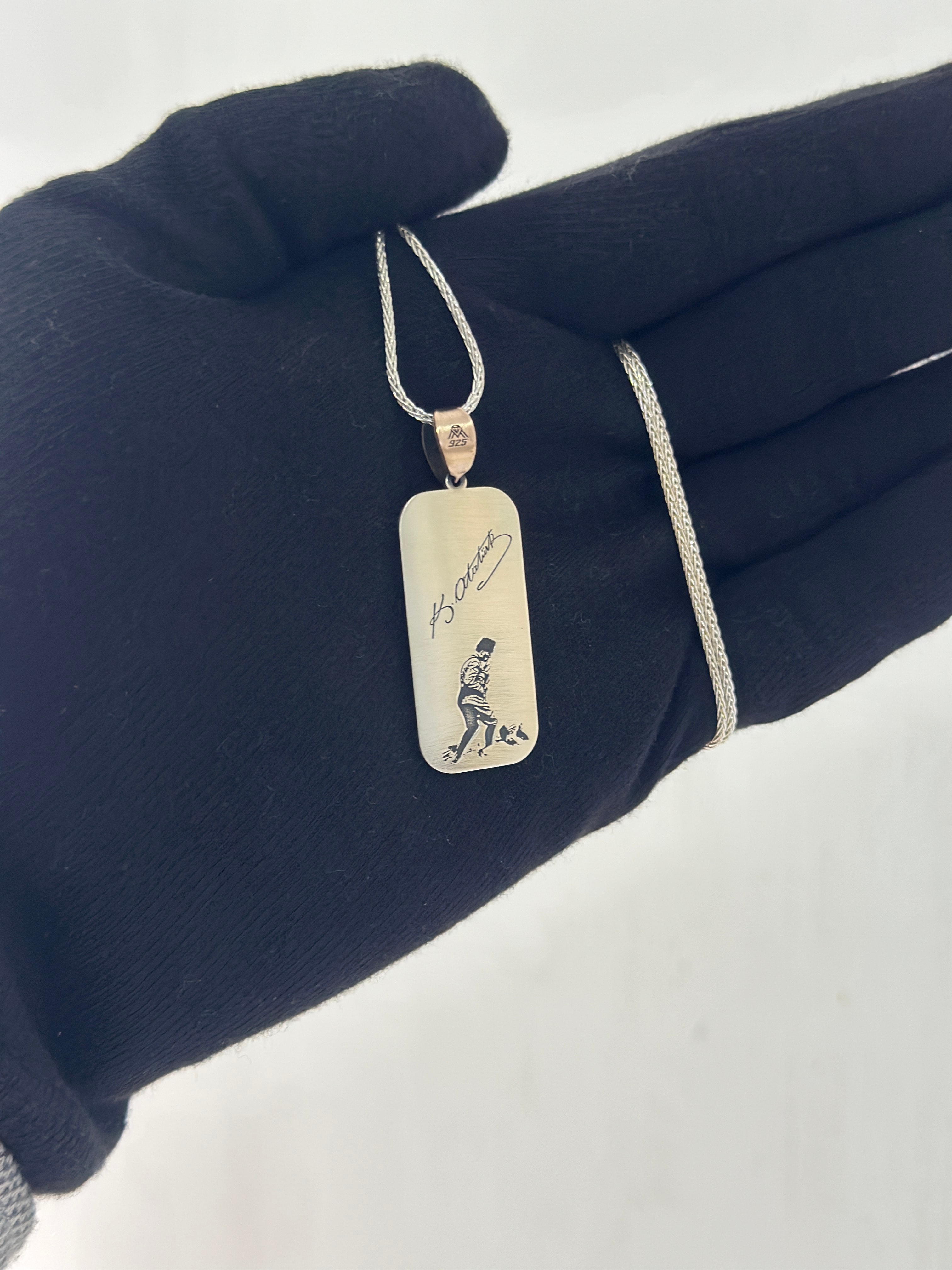 925 Ayar BAŞ KOMUTAN Gümüş Kolye