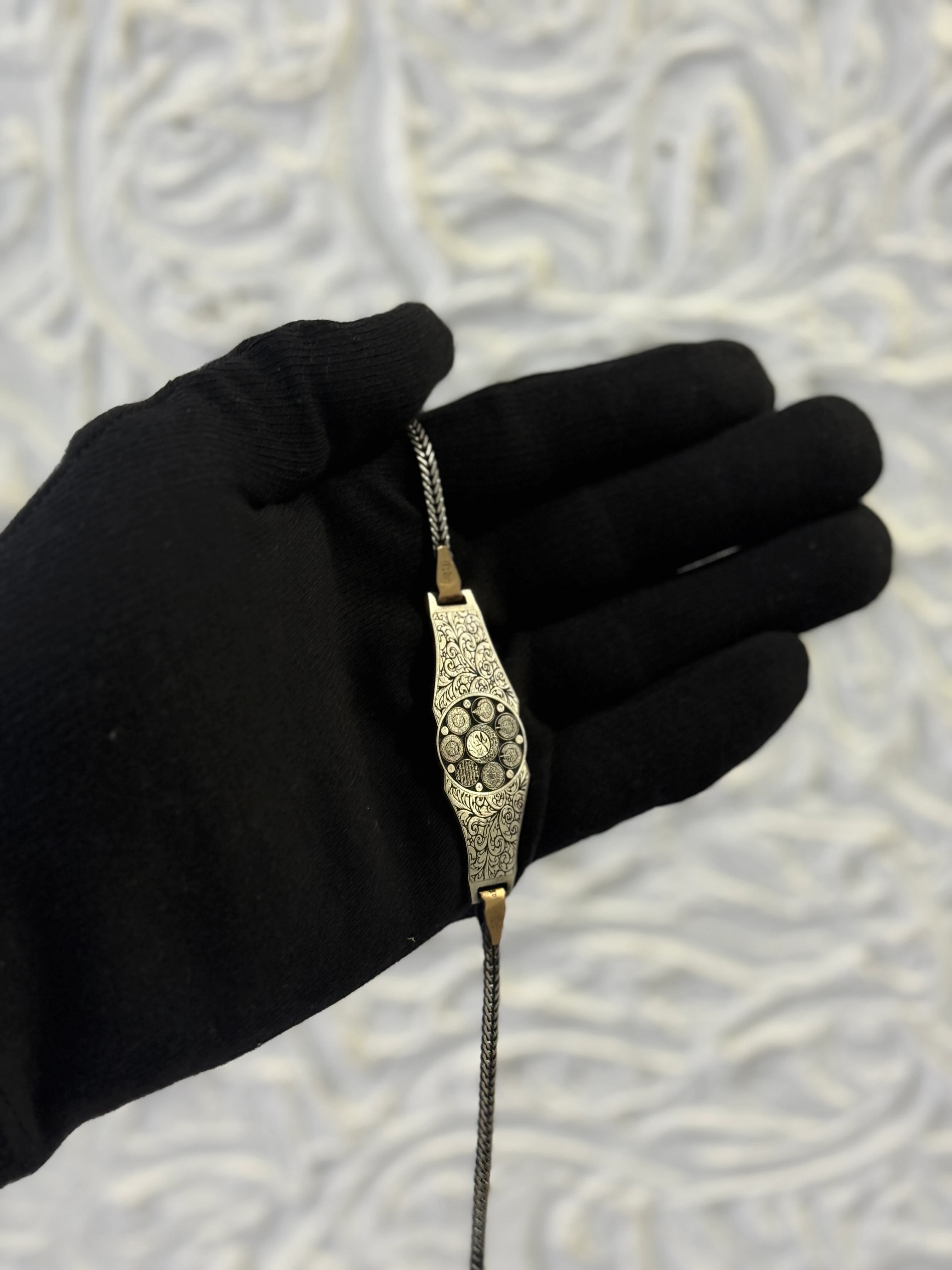 925 Ayar Özel Tasarım Muhafız Koruma Gümüş Bileklik