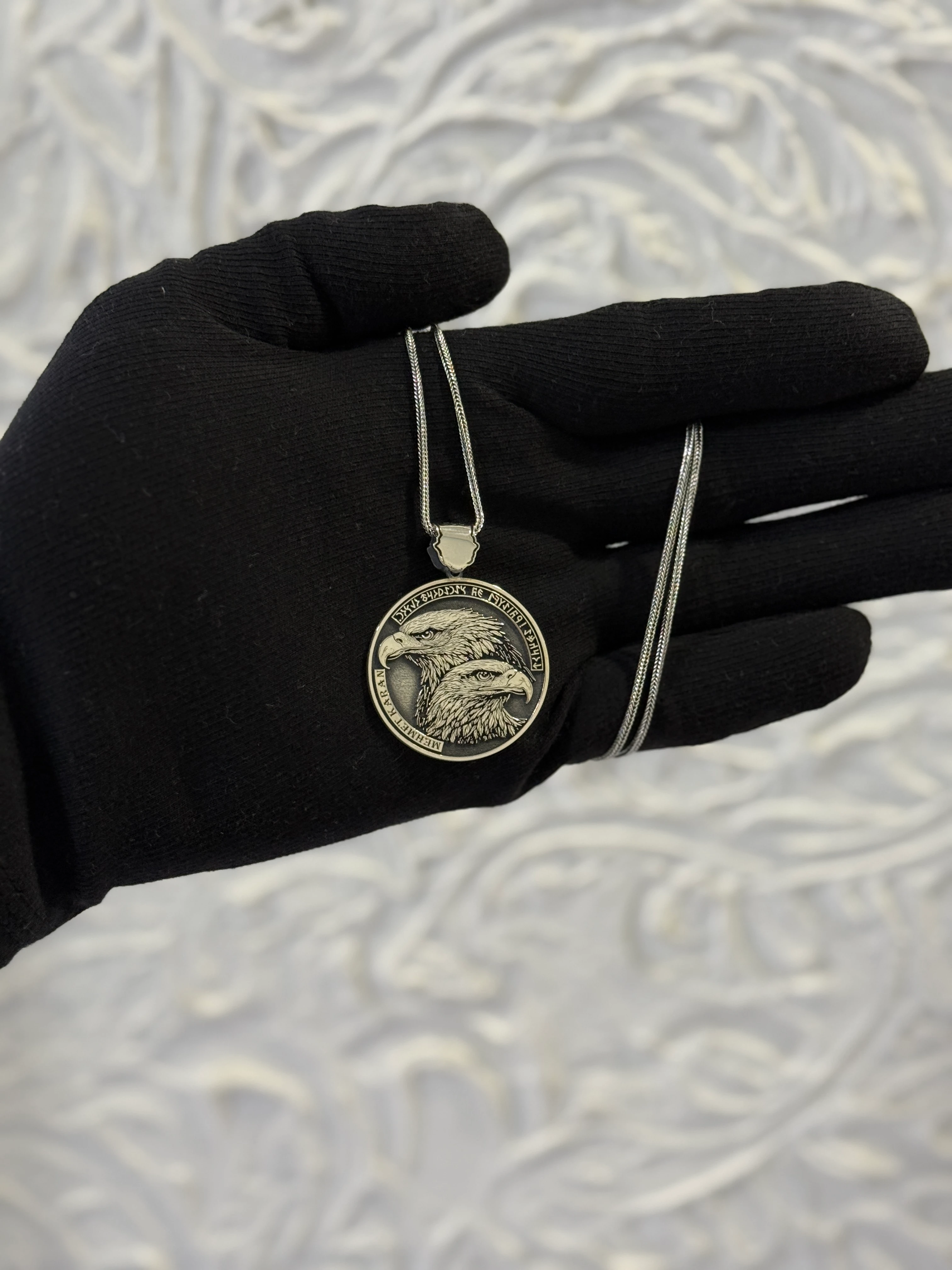 925 Ayar GÖK YURT – Göktürk Kartallı İsimli Gümüş Kolye