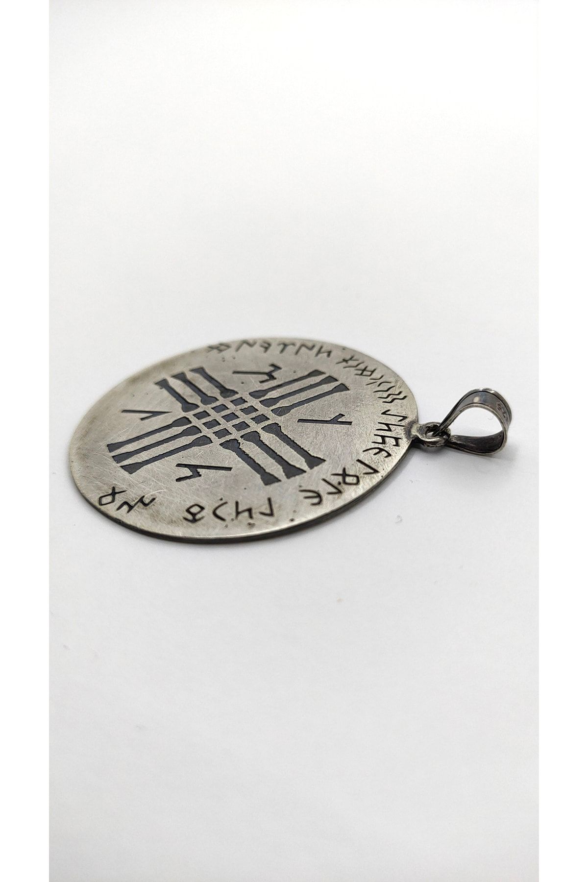 Özel Tasarım Kam Davulu-Tengri Sembolü Kolye Ucu