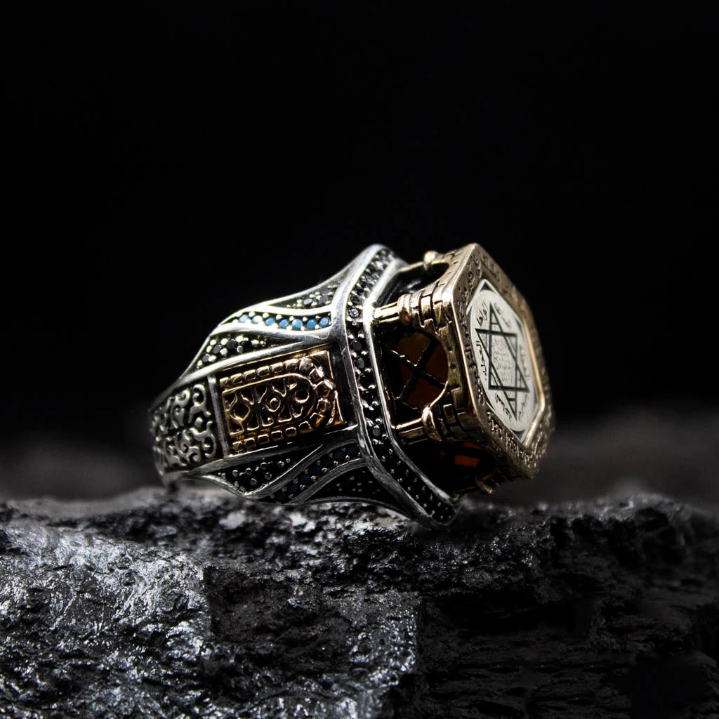 925 Ayar Babil Gümüş Erkek Yüzük