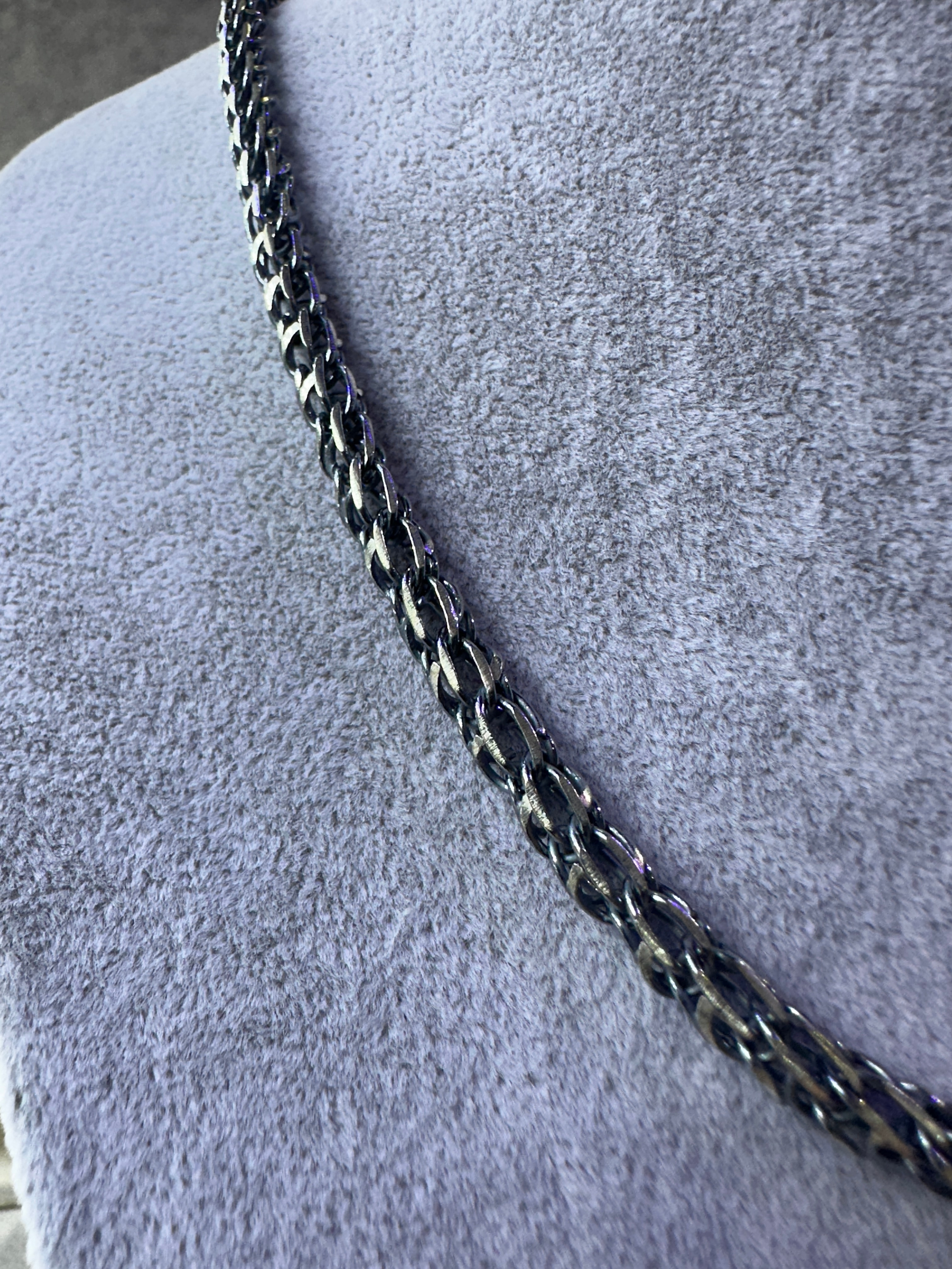 925 Ayat El Yapımı Doch Gümüş Zincir