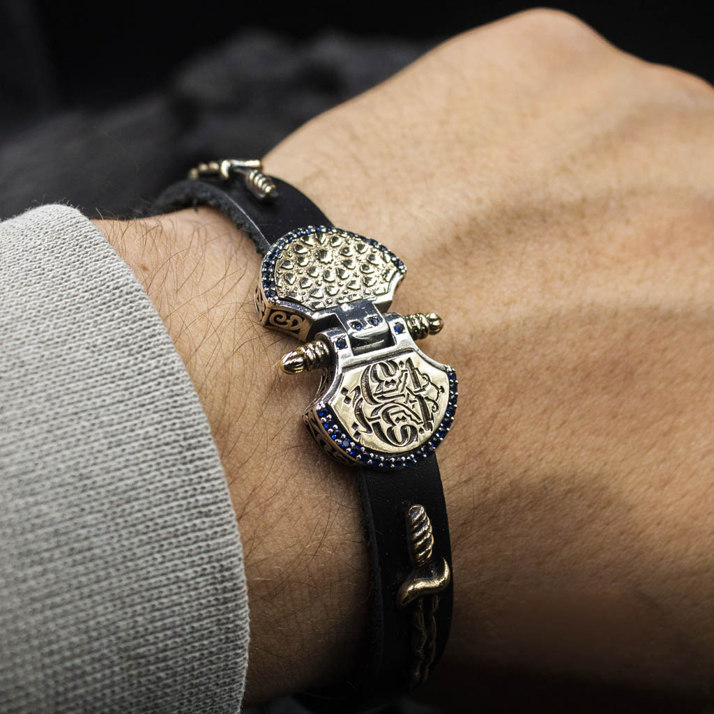 925 Ayar Kılıç Kalkan Gümüş Bileklik