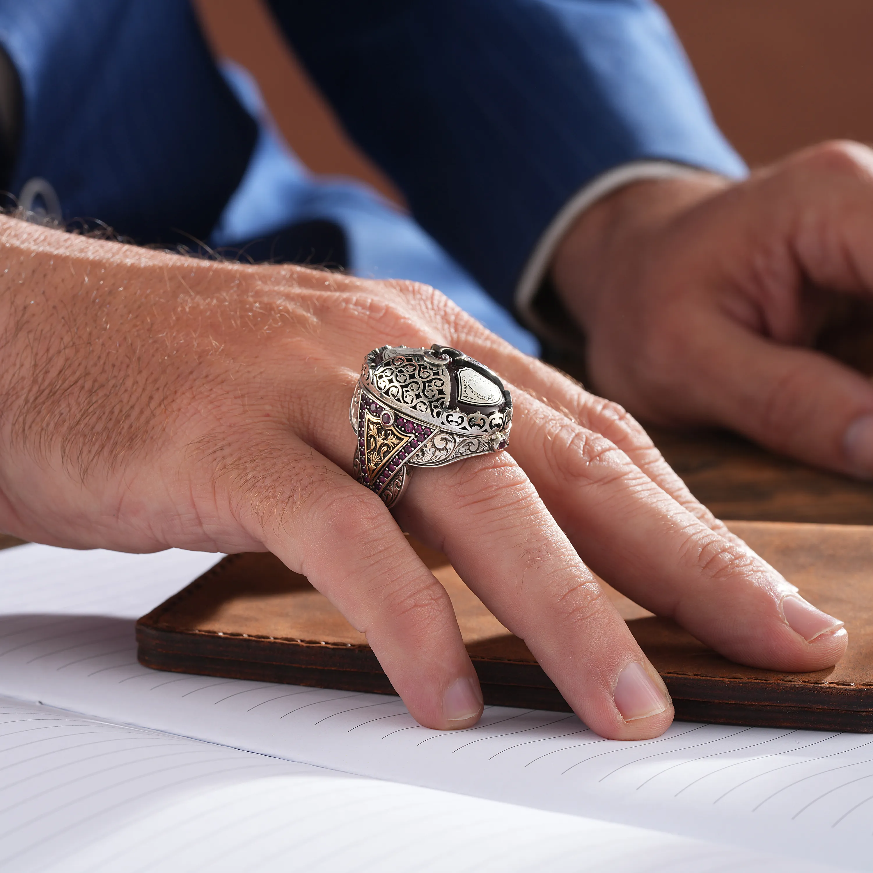 925 Ayar Özel Tasarım Şeref Gümüş Yüzük