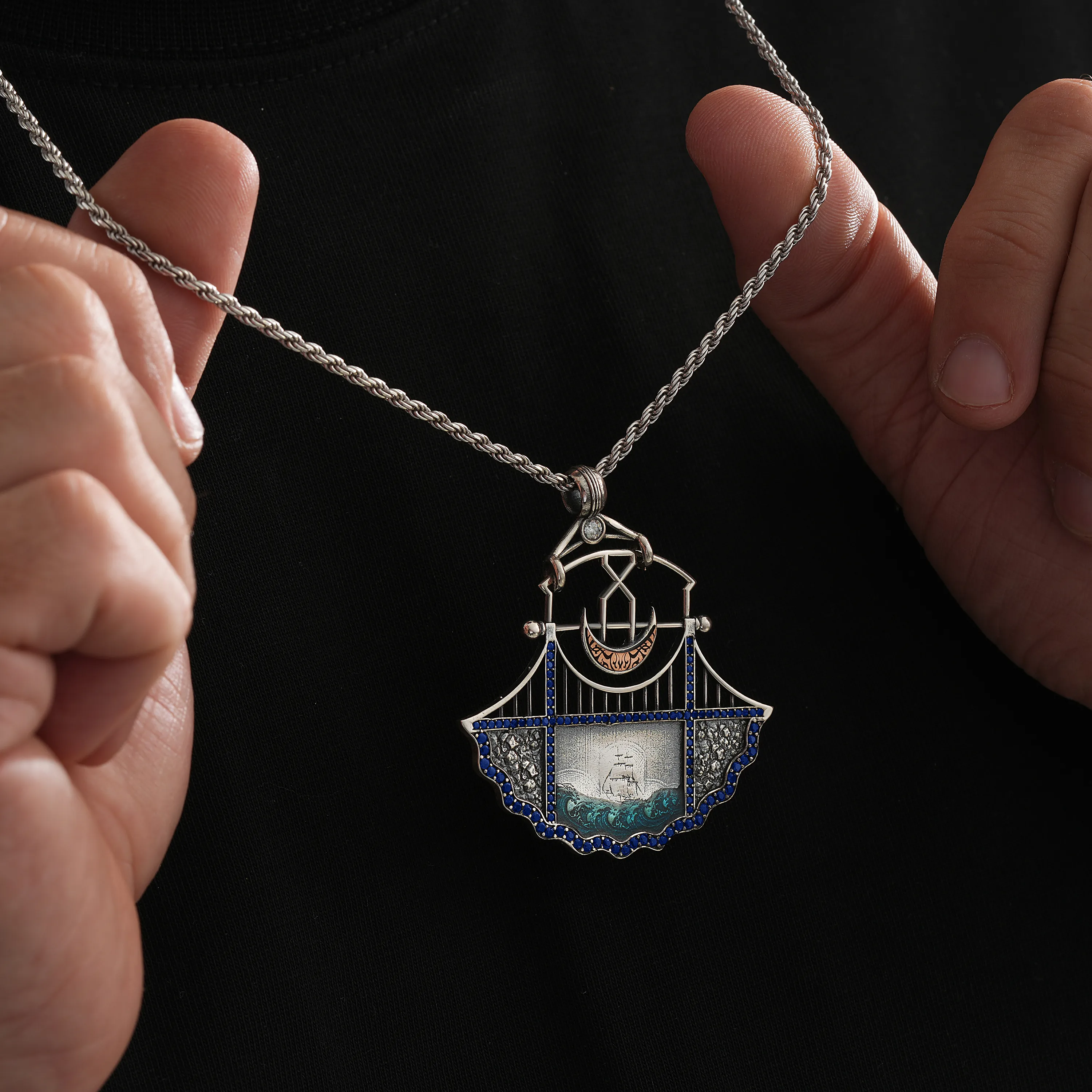 925 Ayar Özel Tasarım Başar Kolye Ucu ( Zincirsiz )