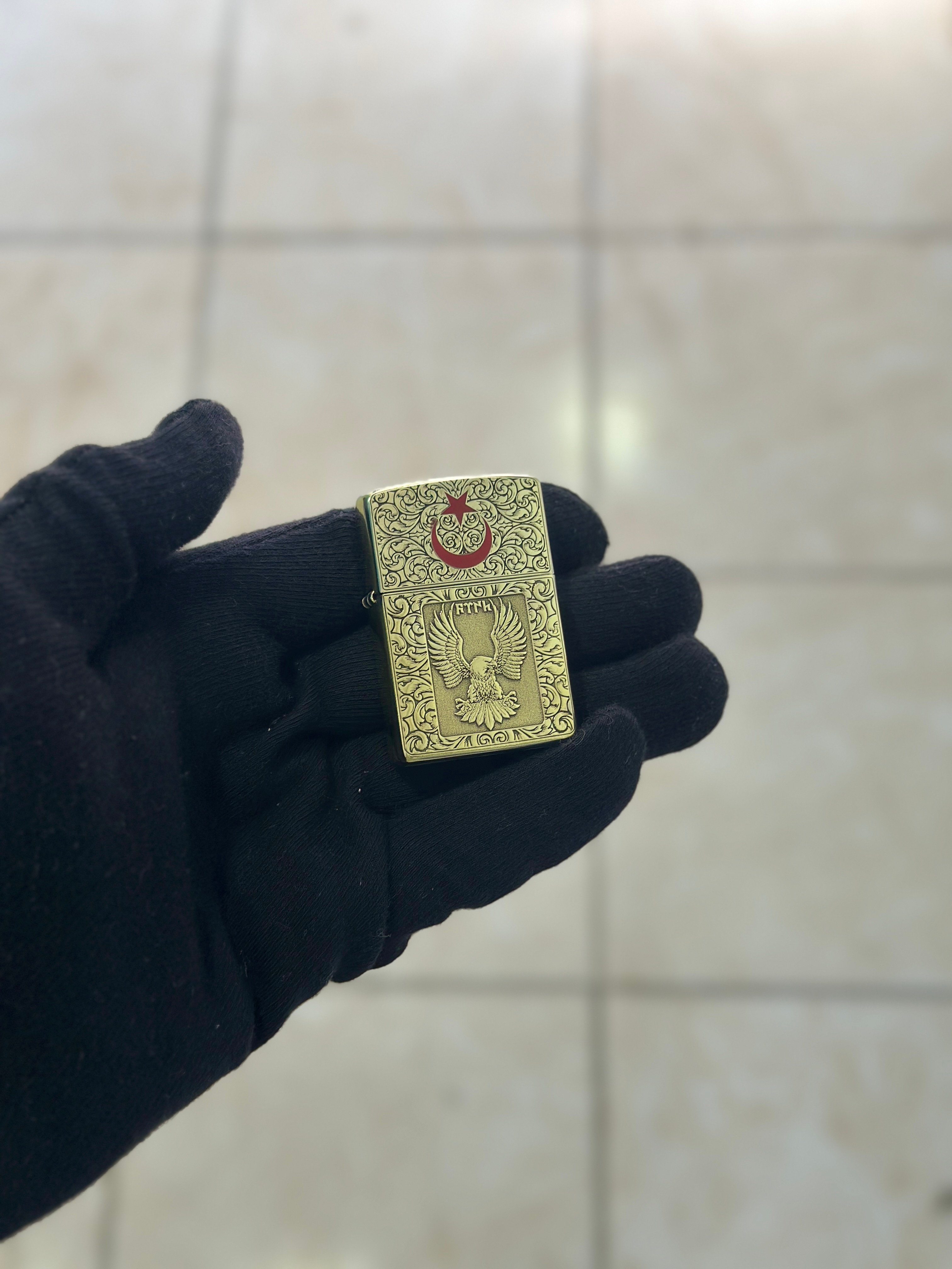 Fatih Sultan Mehmed İşlemeli Zippo Çakmak