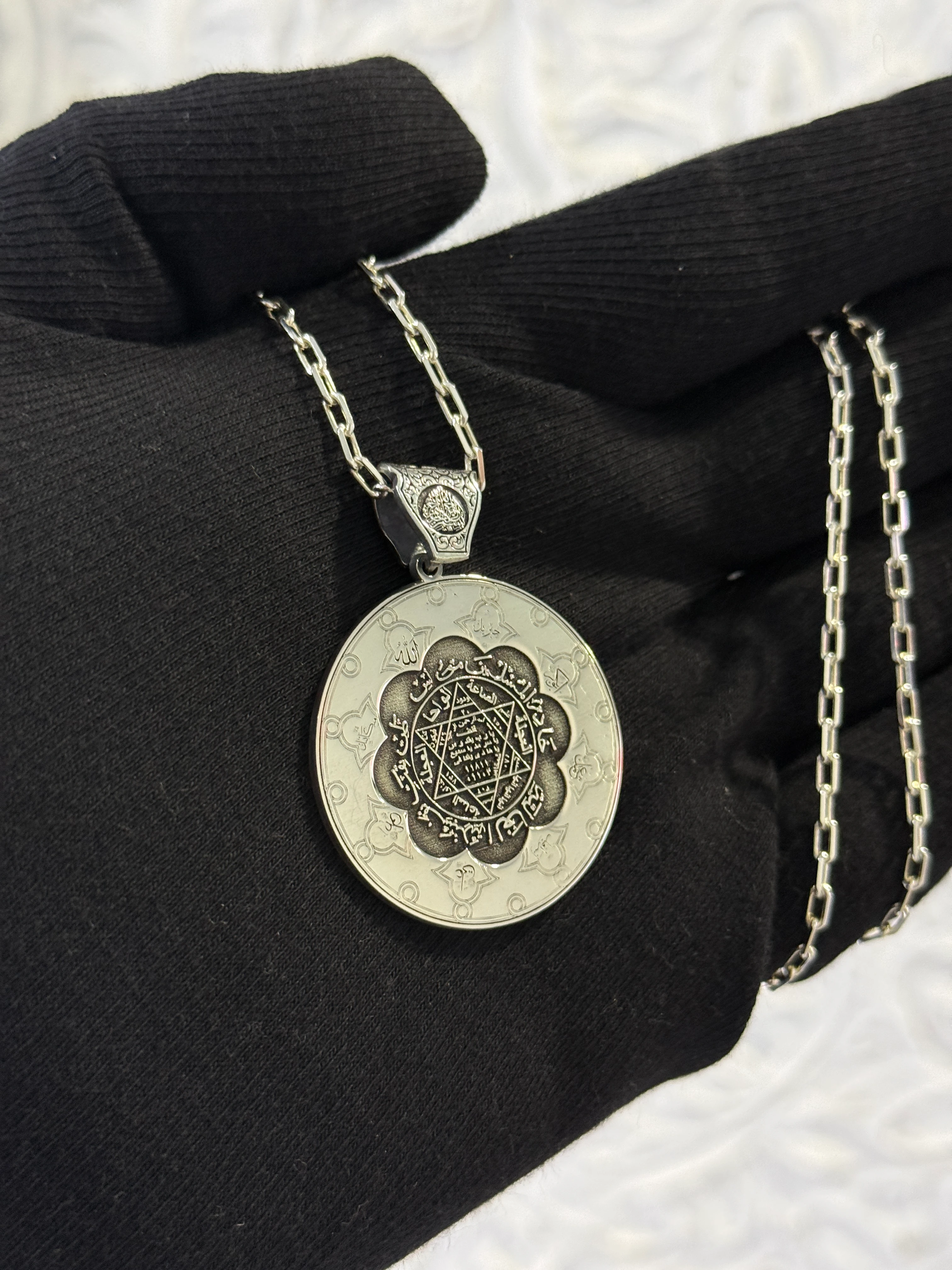 925 Ayar Mührü Süleyman Koruma Madalyon Koyle