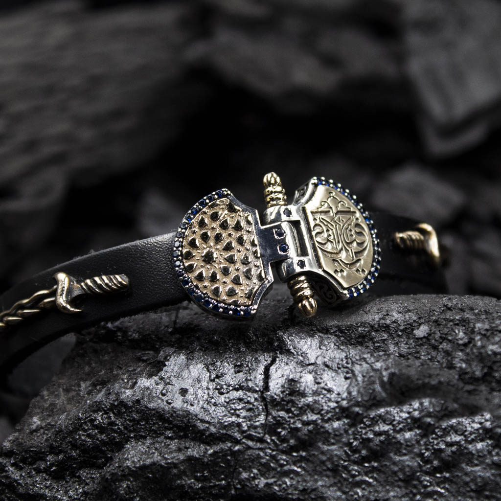 925 Ayar Kılıç Kalkan Gümüş Bileklik