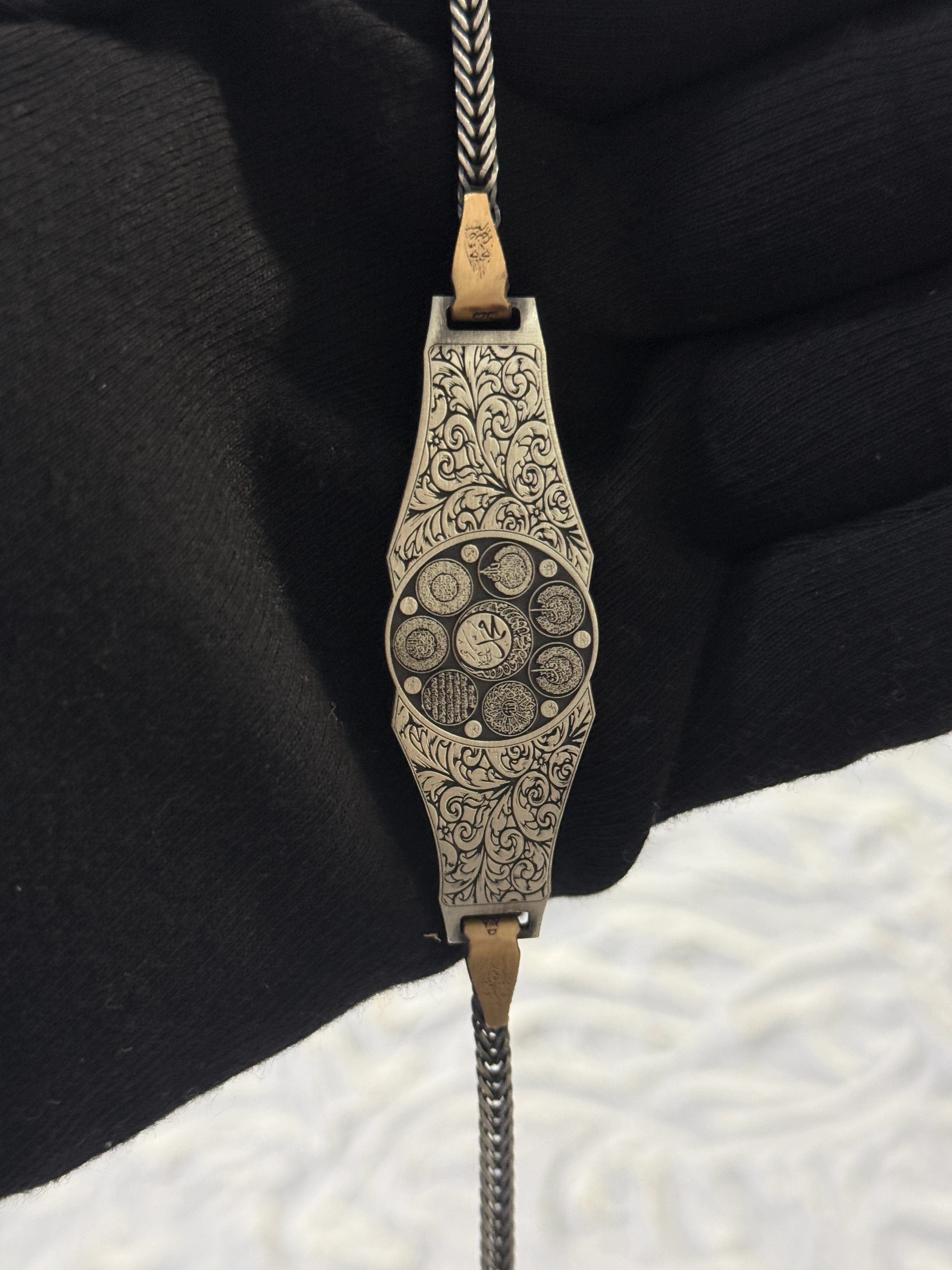 925 Ayar Özel Tasarım Muhafız Koruma Gümüş Bileklik