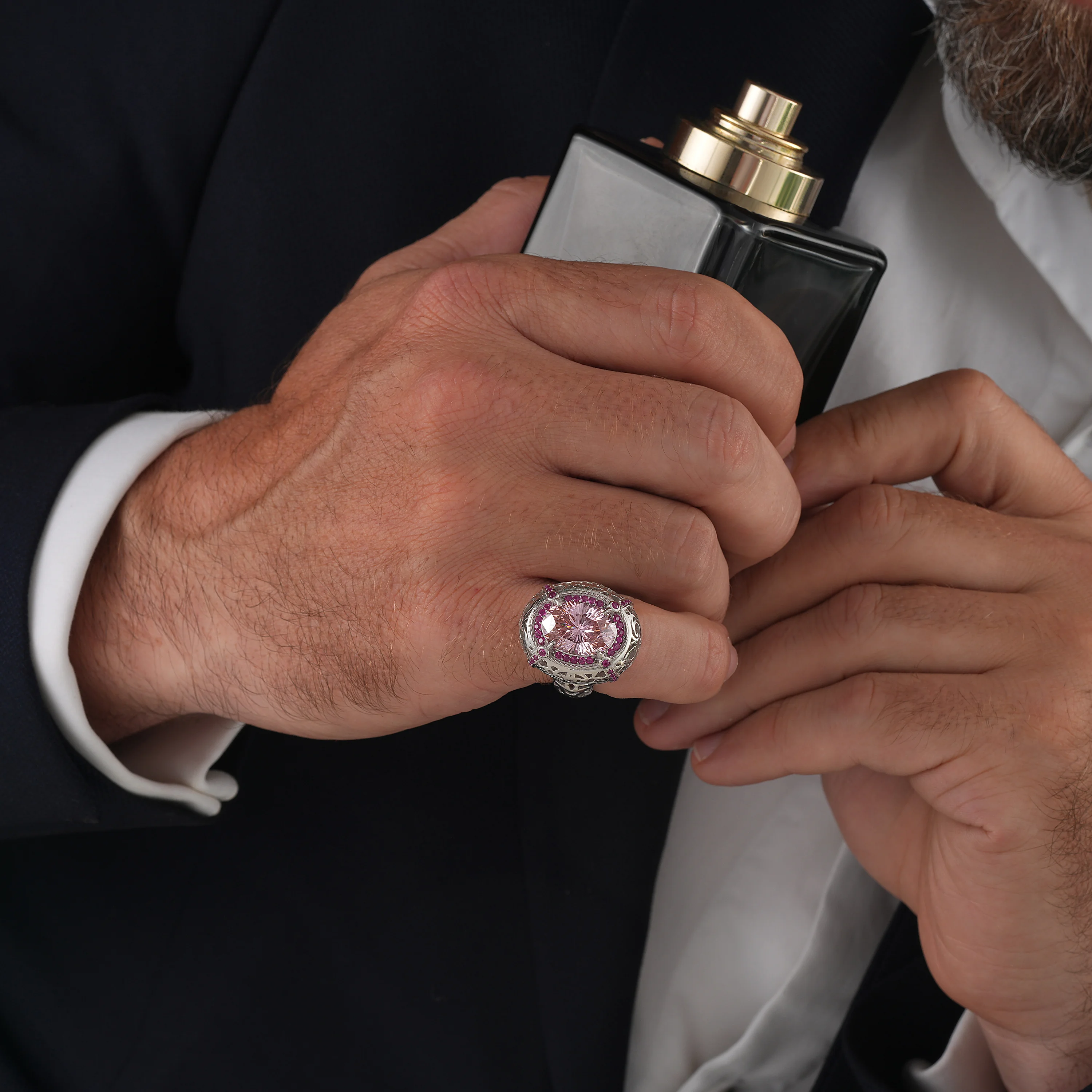 Sultan Zarafeti: Sultan Gümüş Yüzük (Sarı Mozanit Taşlı)