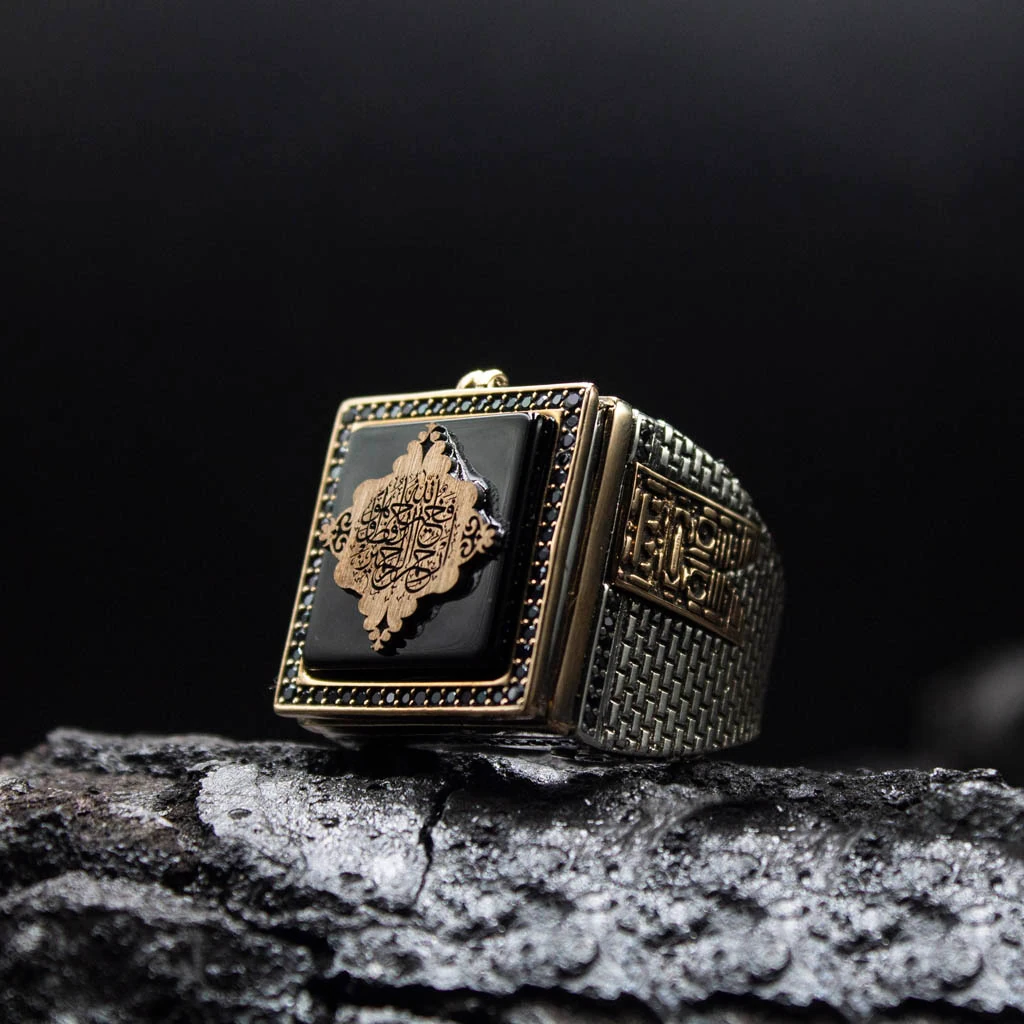 925 Ayar Hacer-ül Esved Gümüş Yüzük