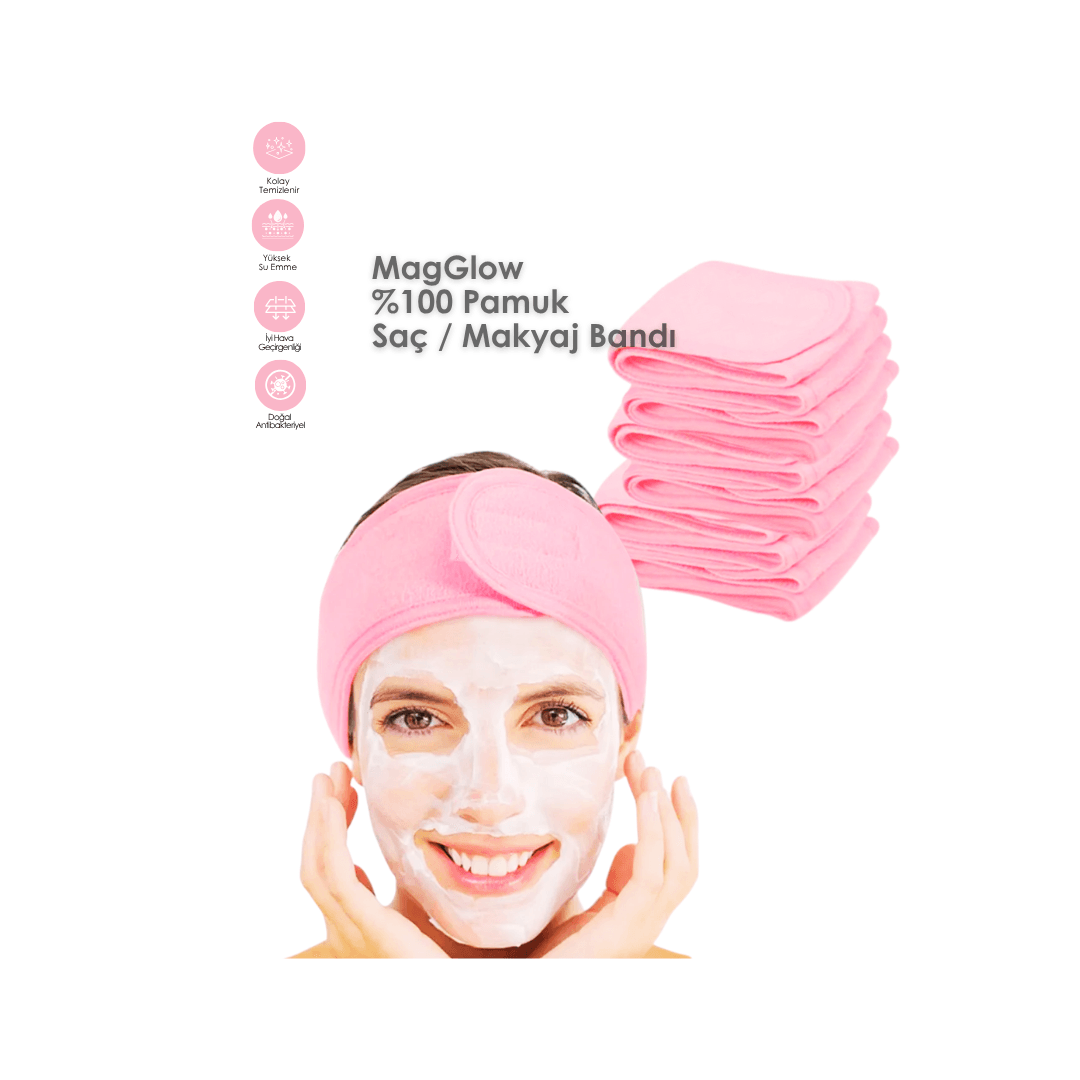 MagGlow %100 Pamuk Saç / Makyaj Bandı