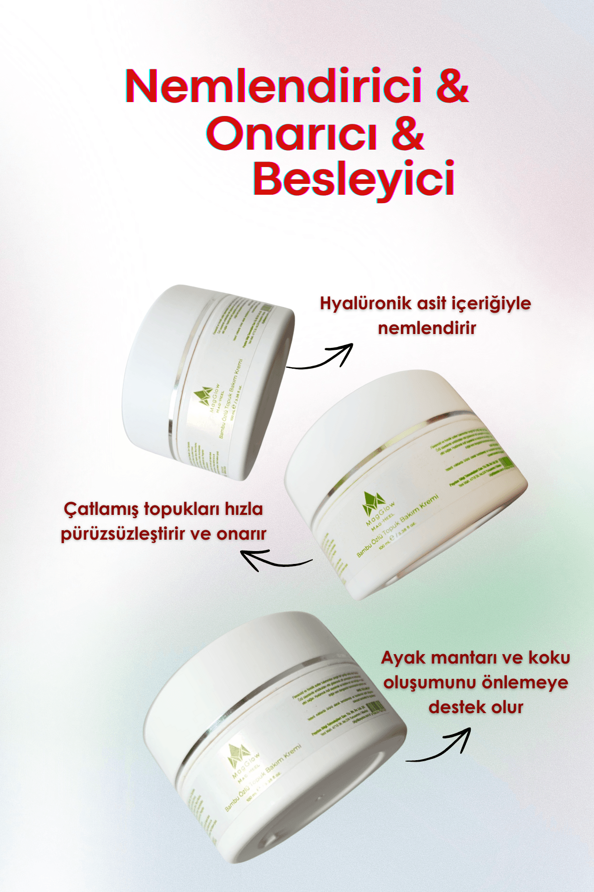 MagGlow Bambu Özlü Topuk Çatlağı Ve Ayak Mucizevi Bakım Kremi