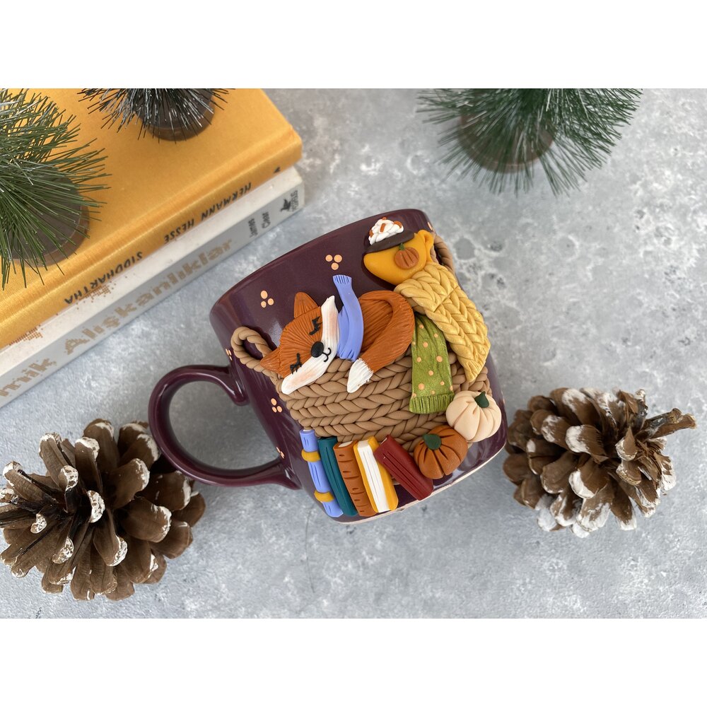 Autumn fox-mürdüm mug