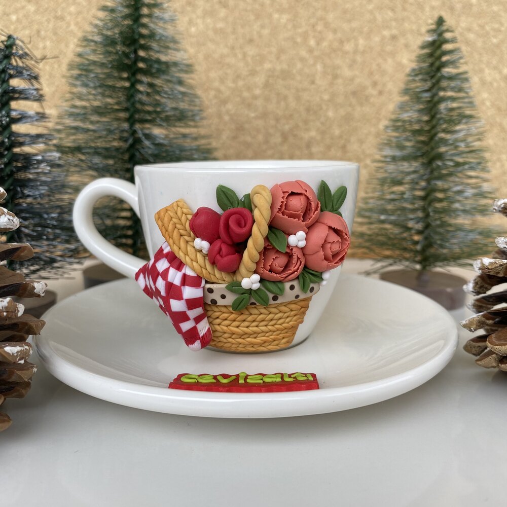 Let’s picnic -rose türk kahvesi fincanı( isim değişikliği için not bırakınız)