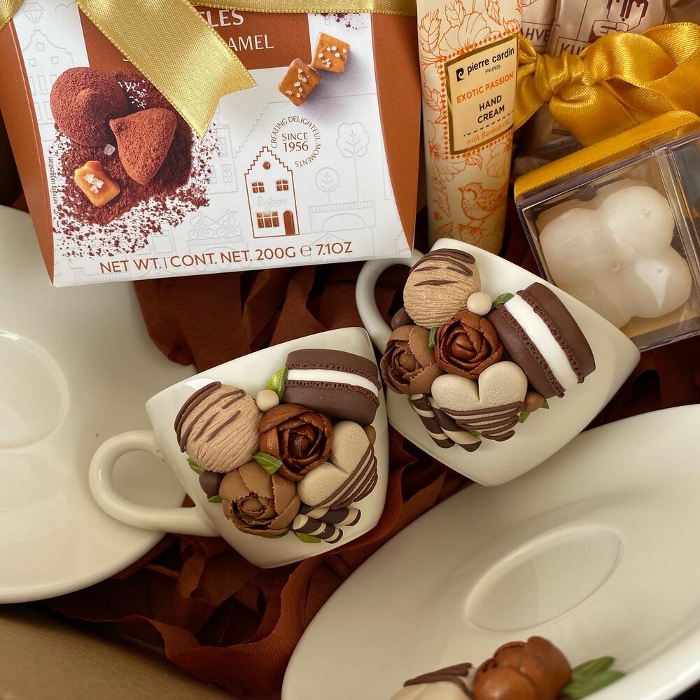Dünyanın en iyi annesine-mocha çift fincan gift box