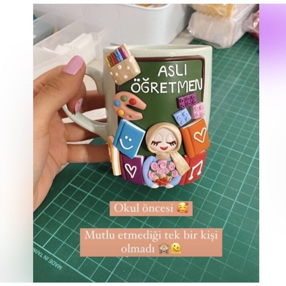 Tesettürlü öğretmen kupa( kupa rengi için DM üzerinden iletişim geçiniz)