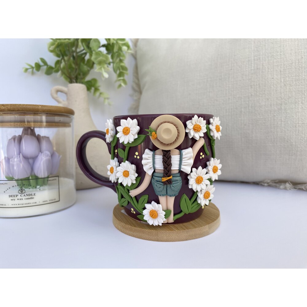 Daisy garden mürdüm mug