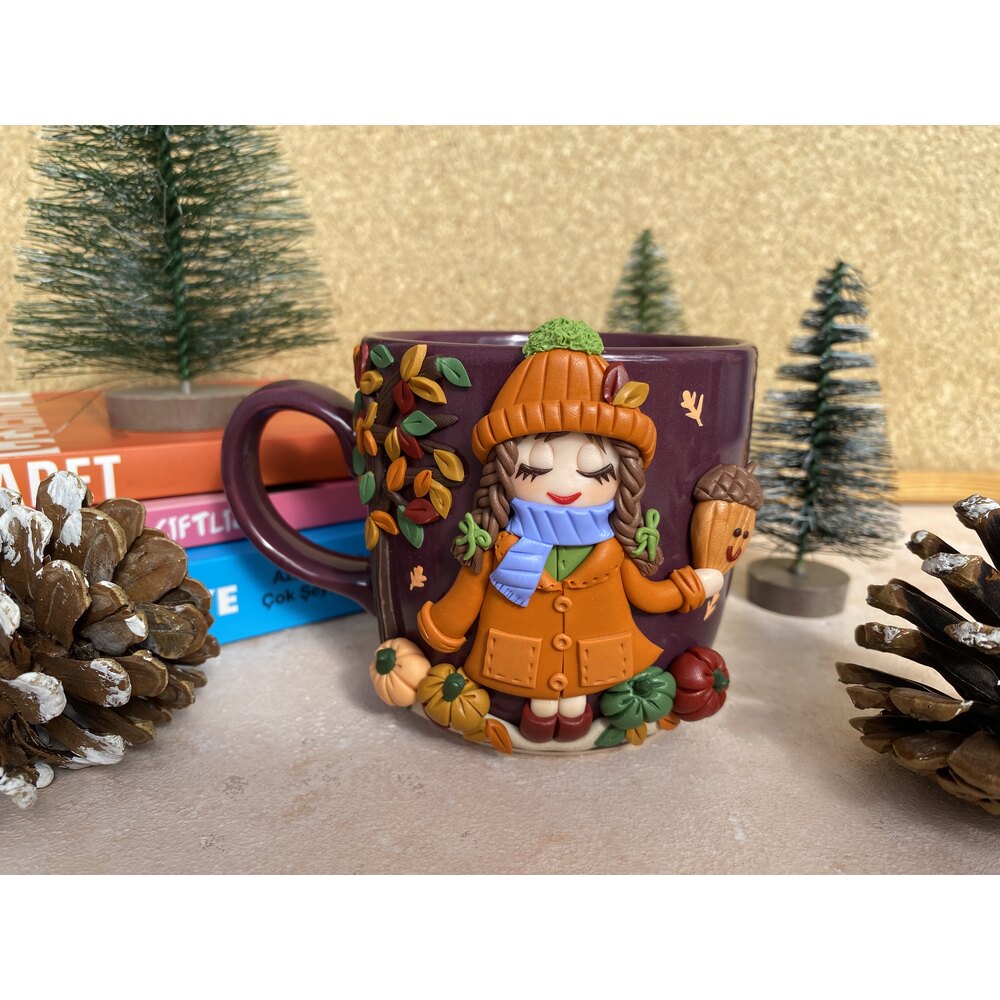 Dört mevsim-autumn mürdüm mug