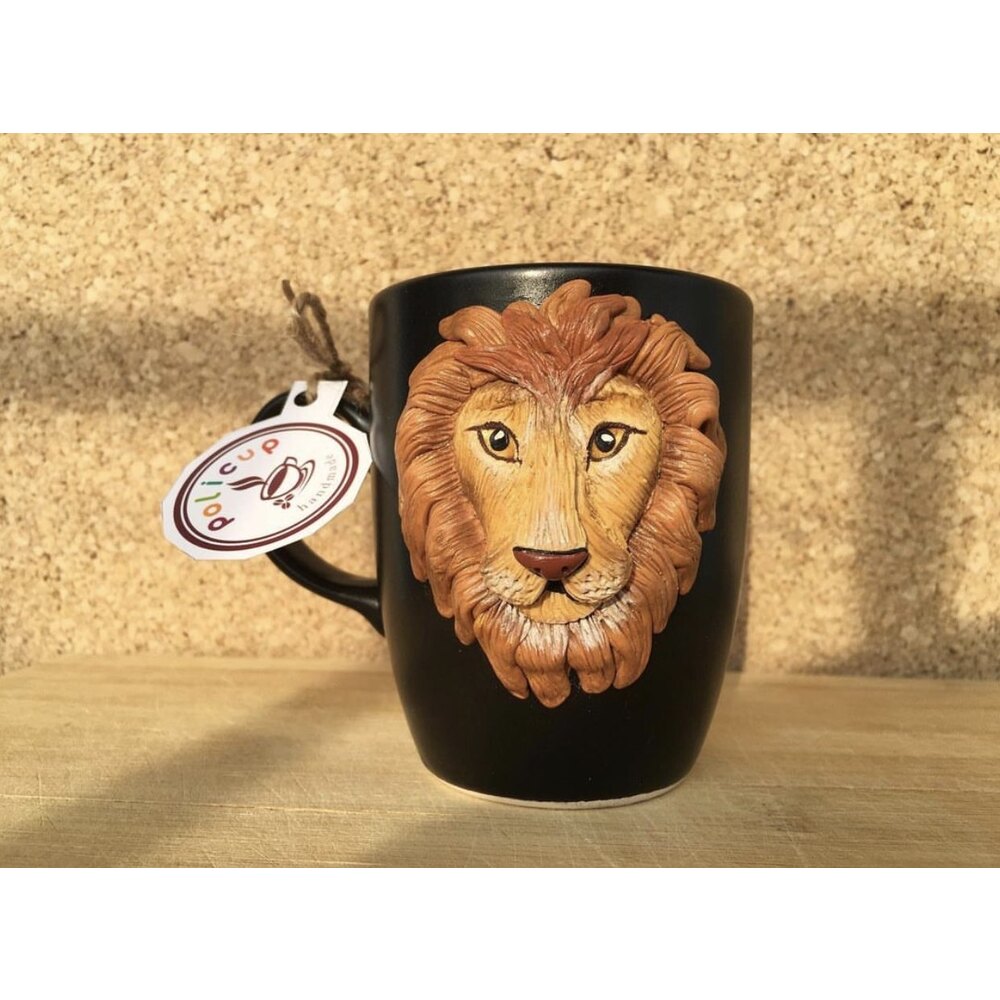 leon siyah mug