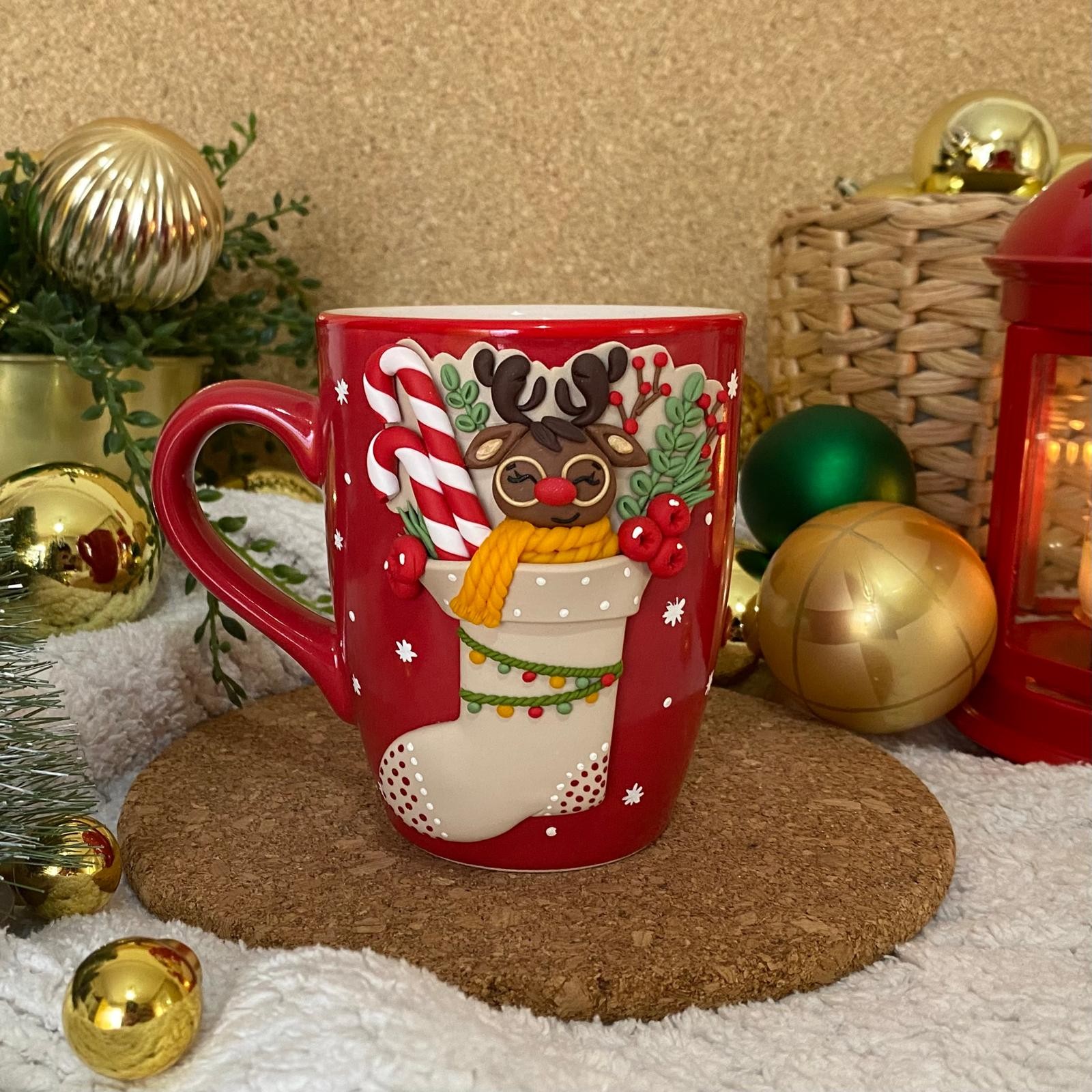christmas reindeer maxi boy mug