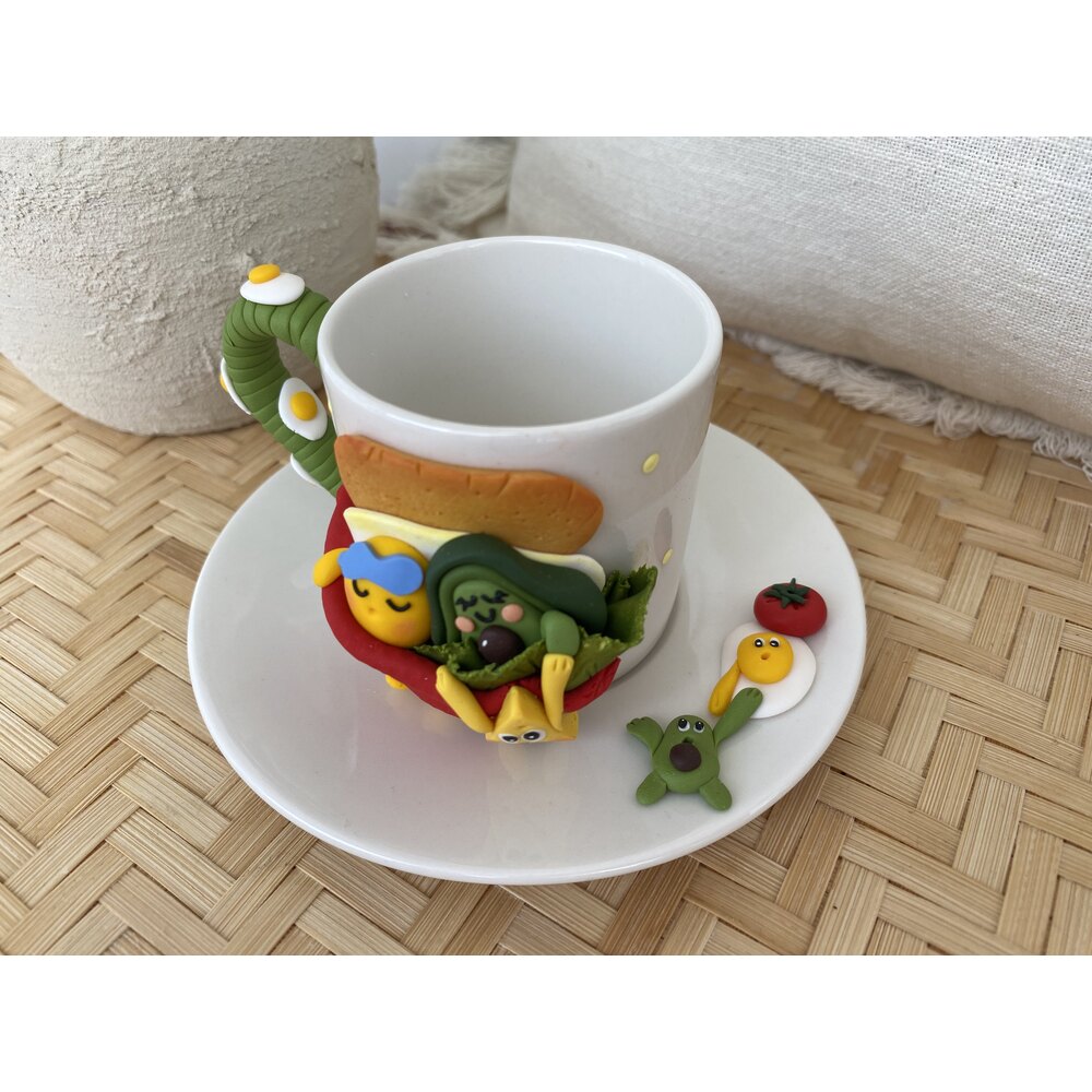 Good morning life - avokado türk kahvesi fincanı