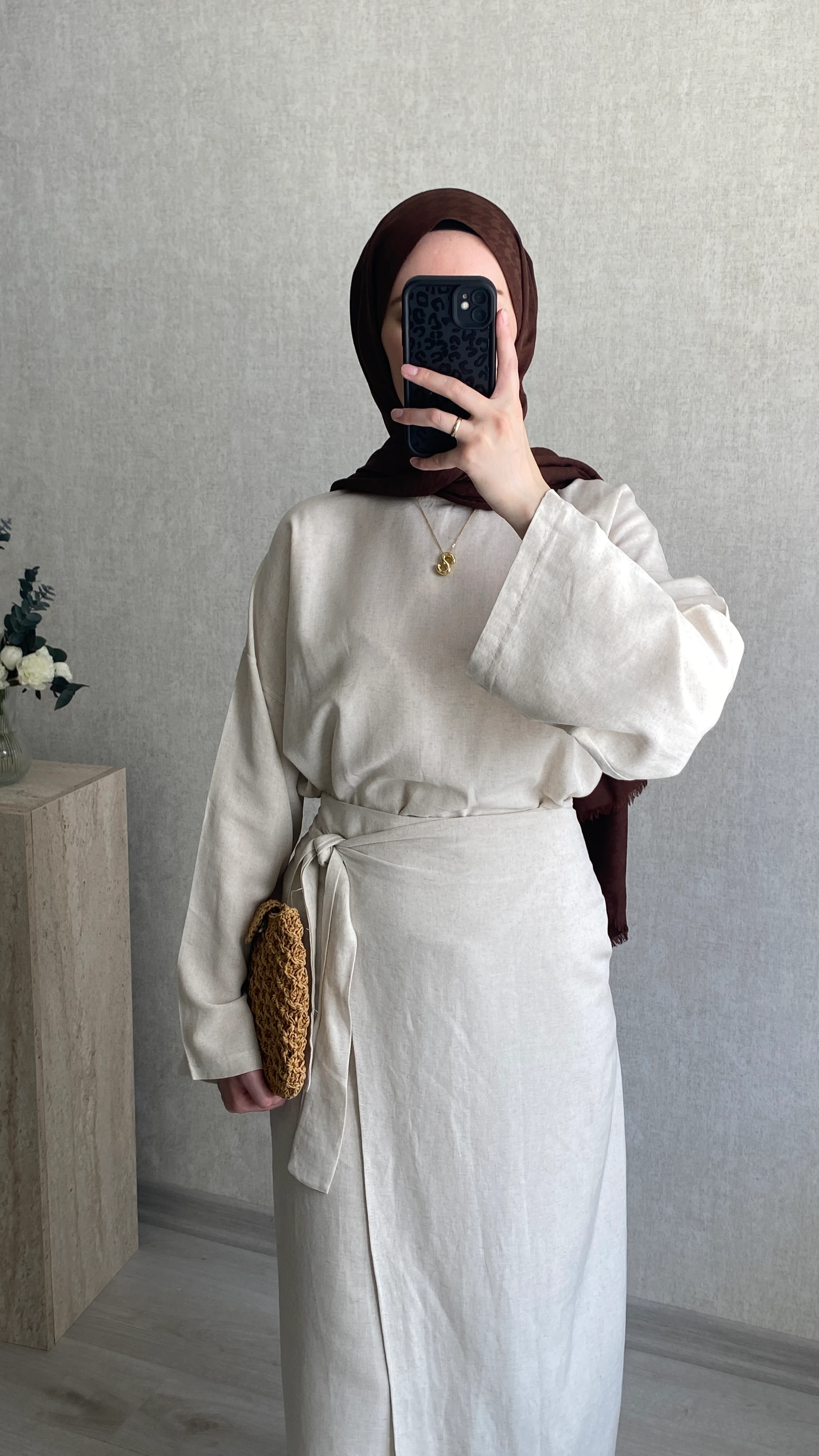 Keten Anvelop Takım Krem