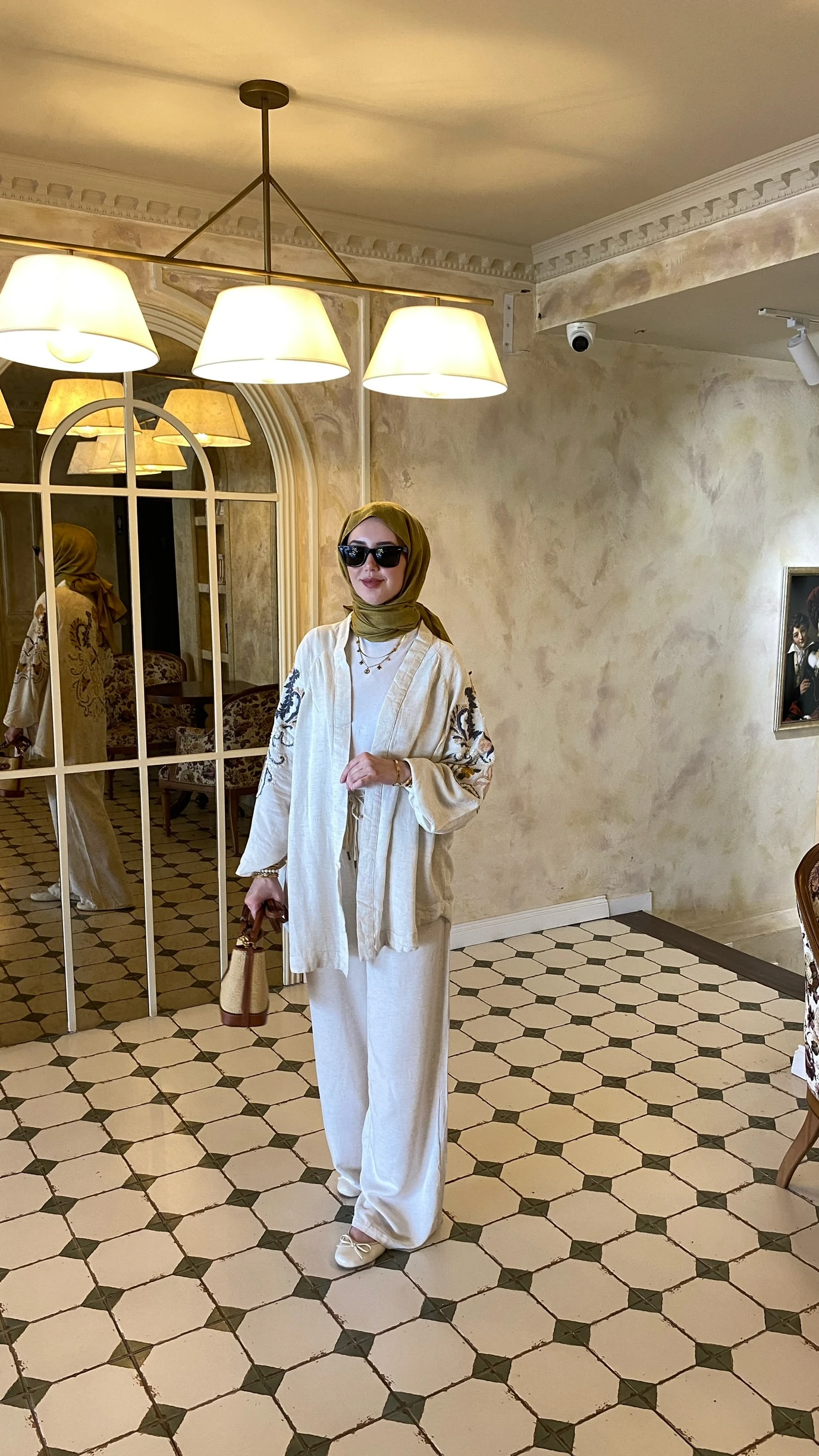 Keten Nakış Detaylı Kimono