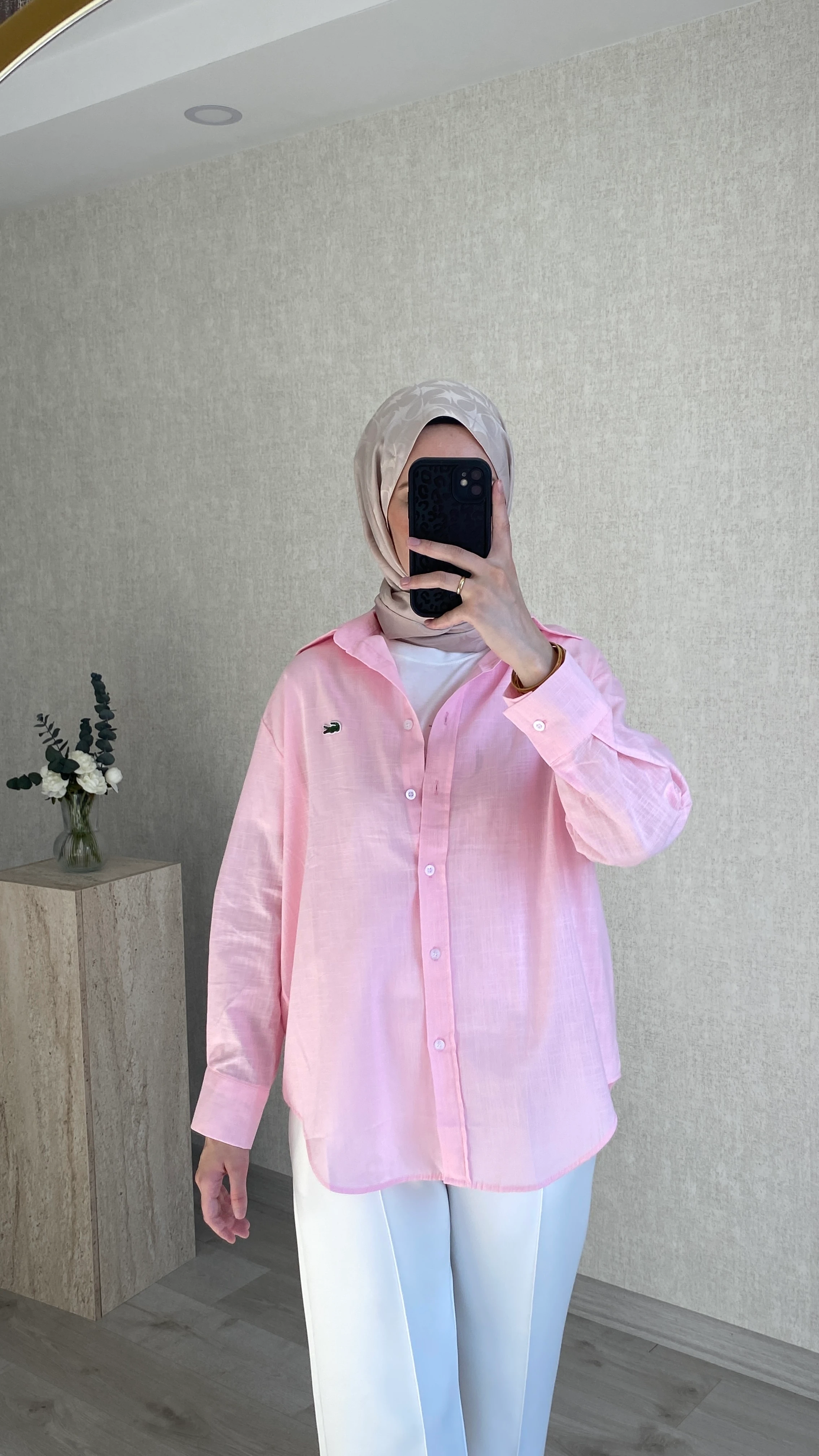 Lacoste Pembe Gömlek