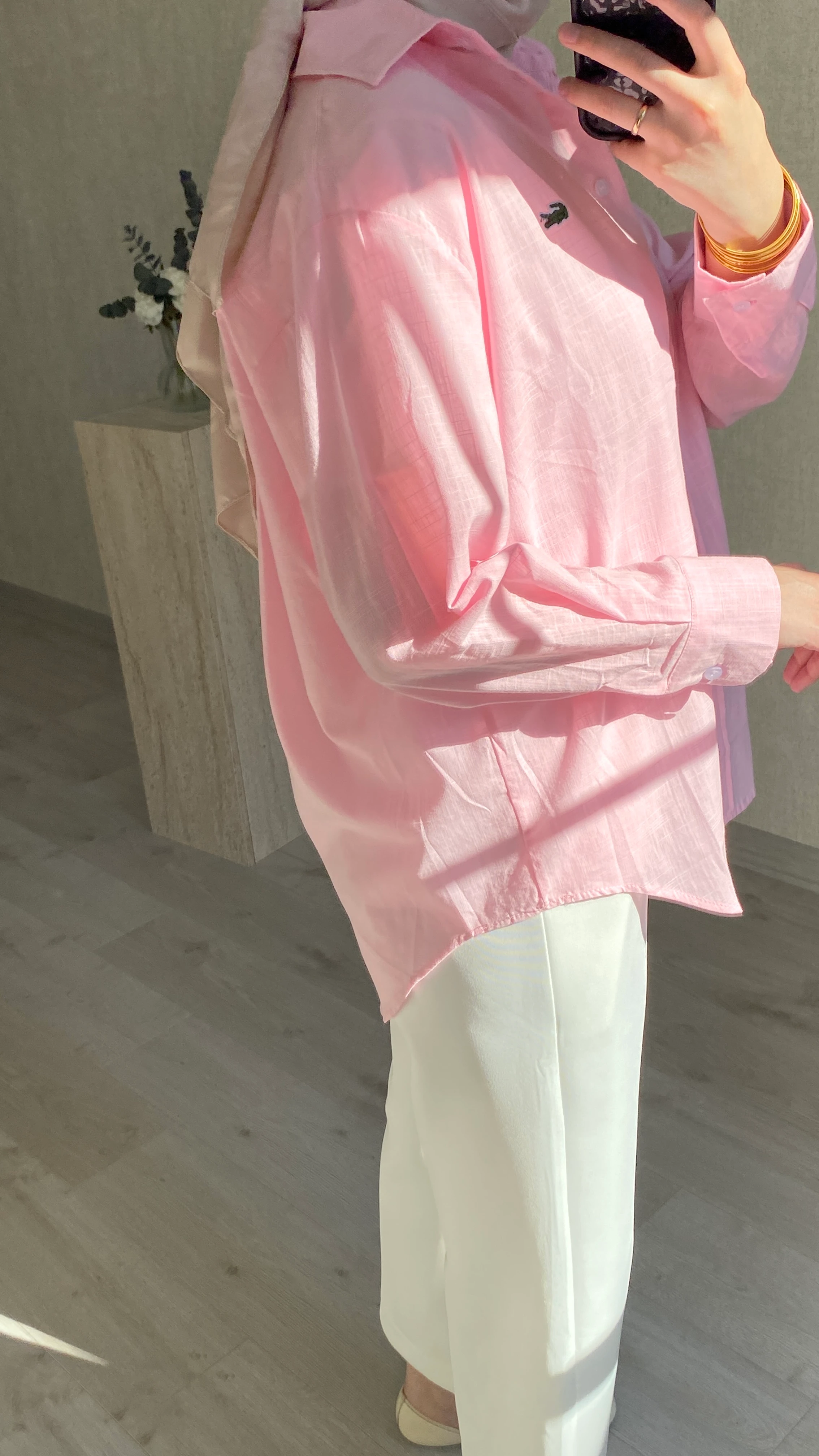 Lacoste Pembe Gömlek