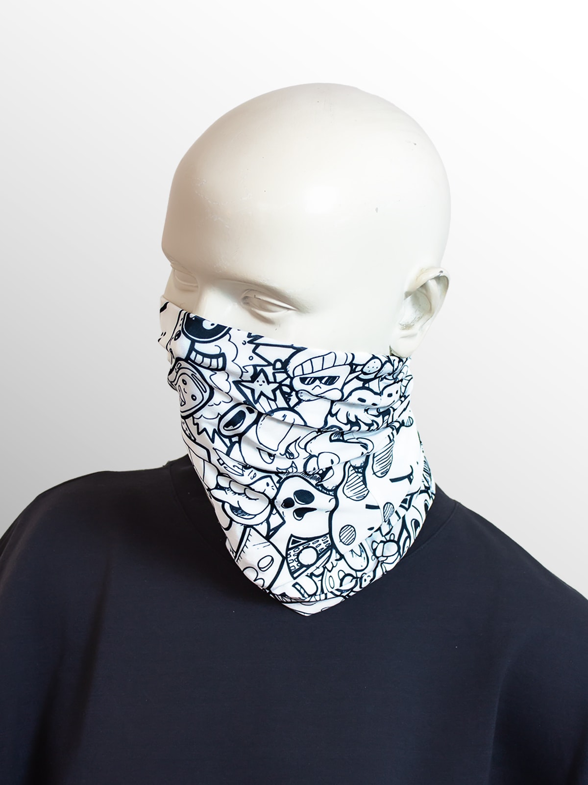 Doodle Boyunluk Bandana Maske