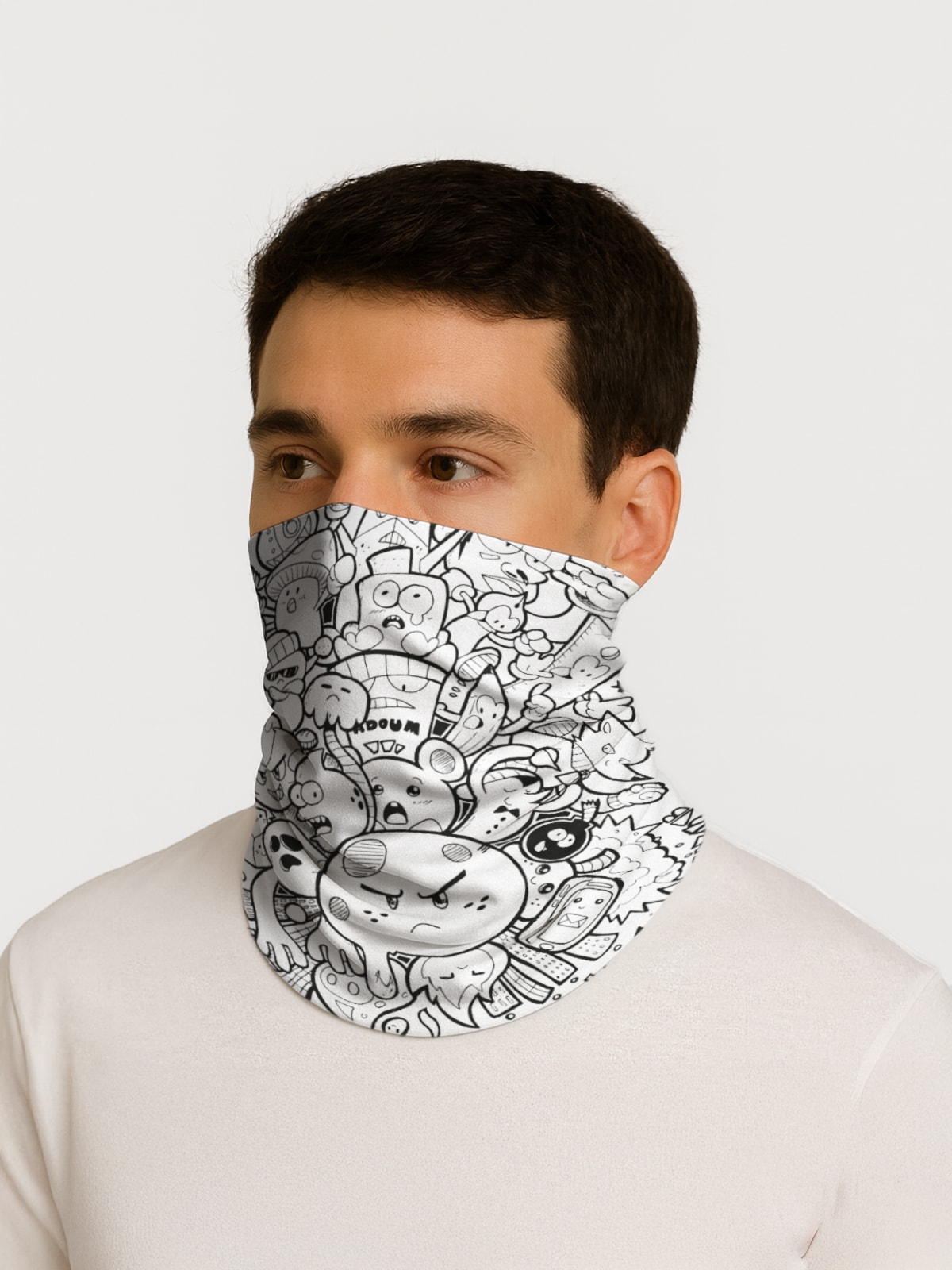Doodle Boyunluk Bandana Maske