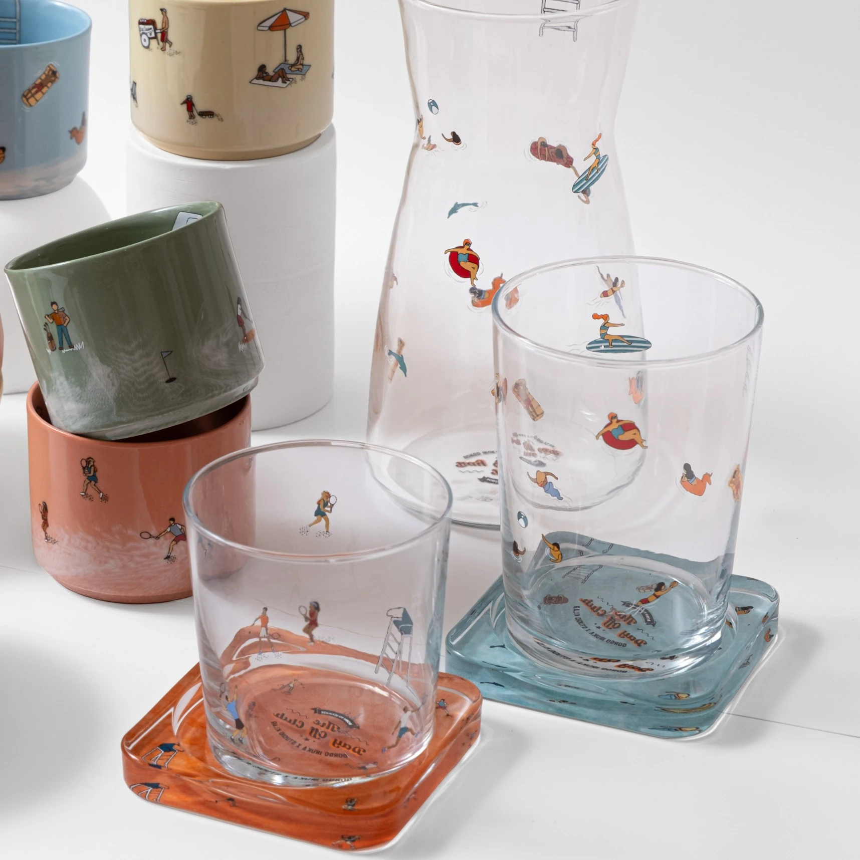 Day Off Club 4'lü Bardak Altlığı