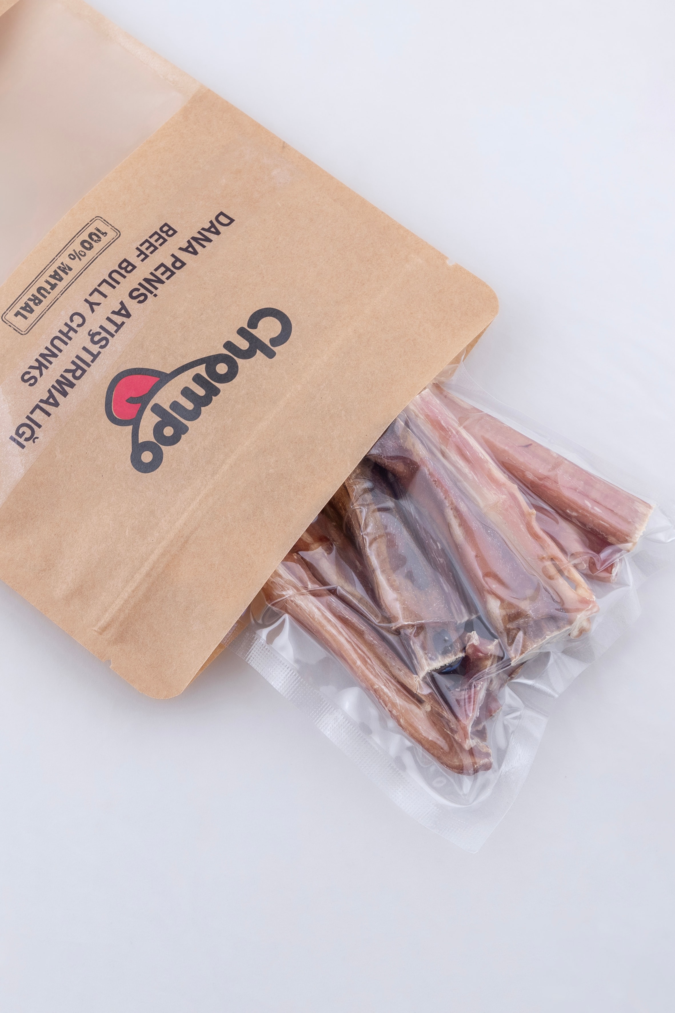 100% Dana Penisi Atıştırmalığı Katkısız Köpek Ödülü 100 Gr