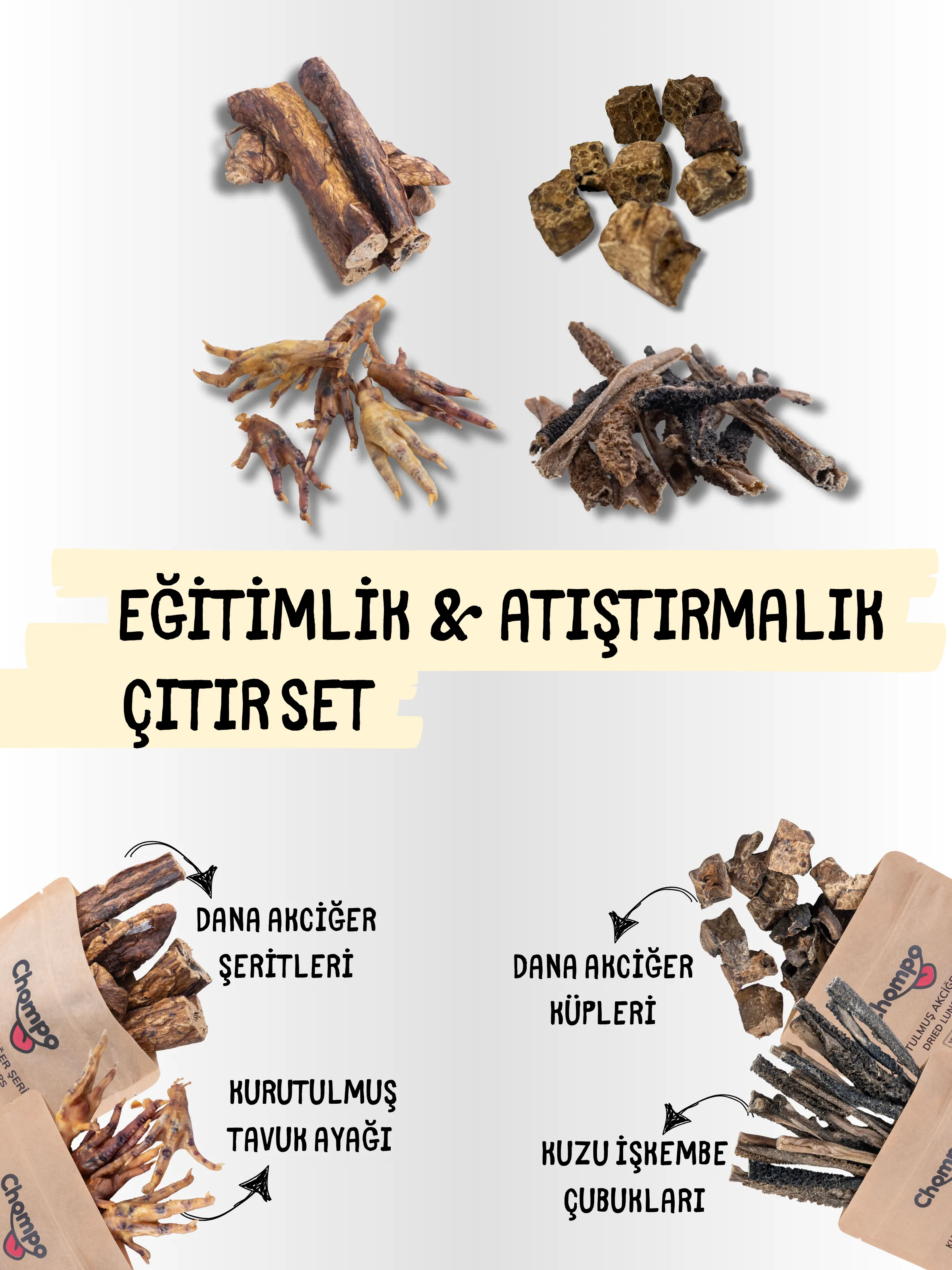 Eğitimlik & Atıştırmalık Çıtır Set 4'lü