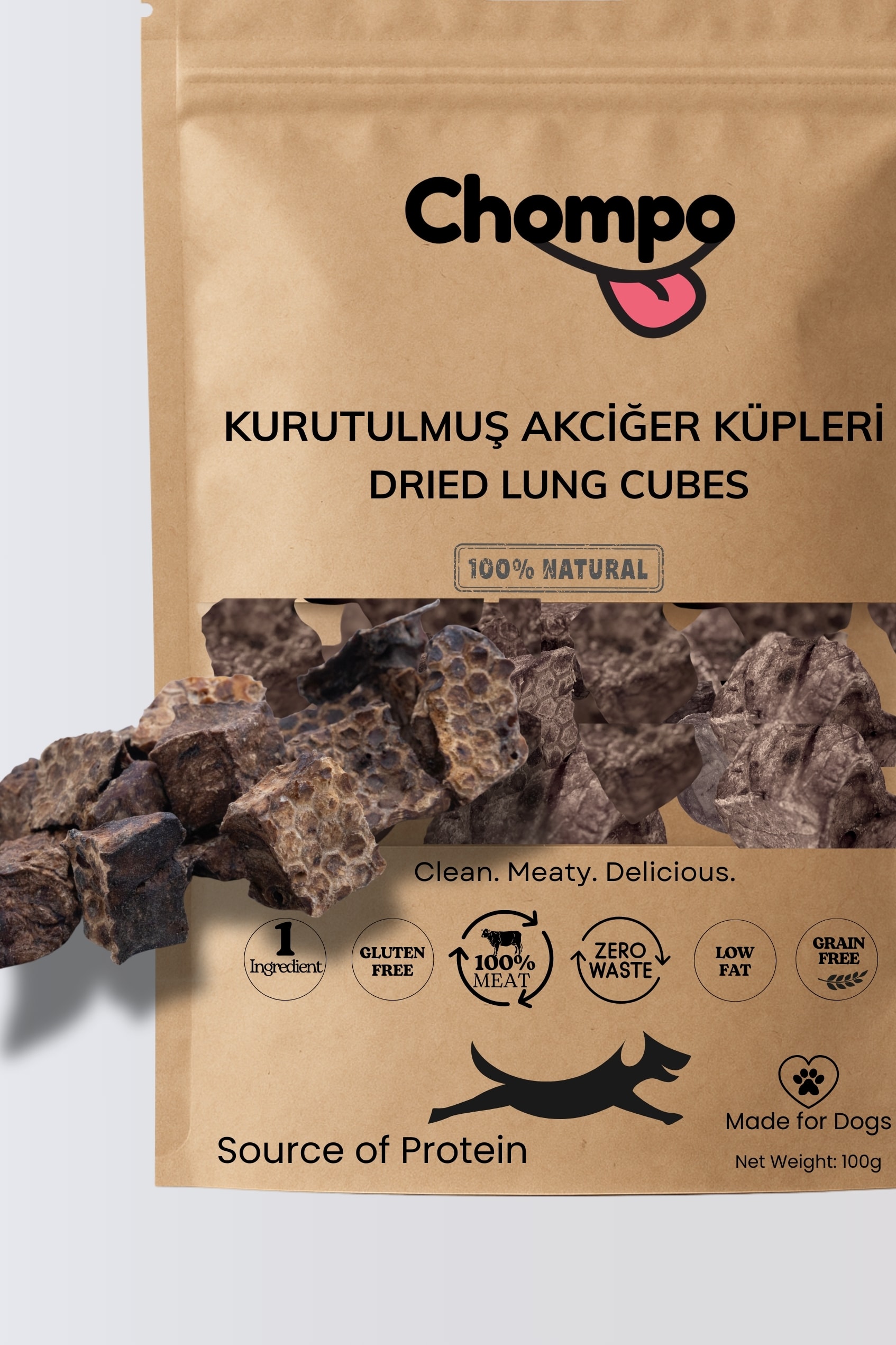 100% Ciğer Küpleri Katkısız Köpek Ödülü 100 Gr