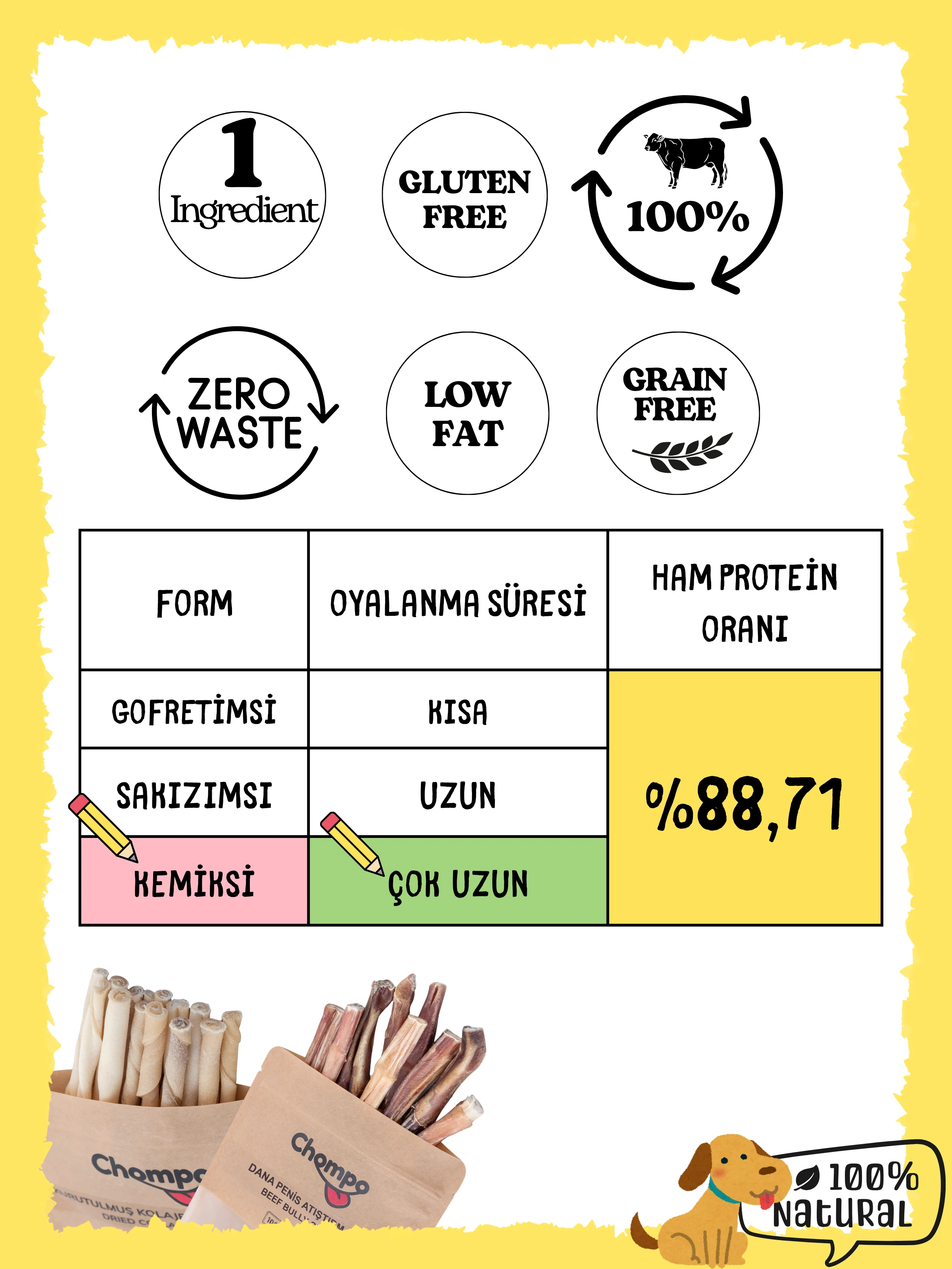 Diş Kaşıma 2'lisi Katkısız Köpek Ödülü Seti