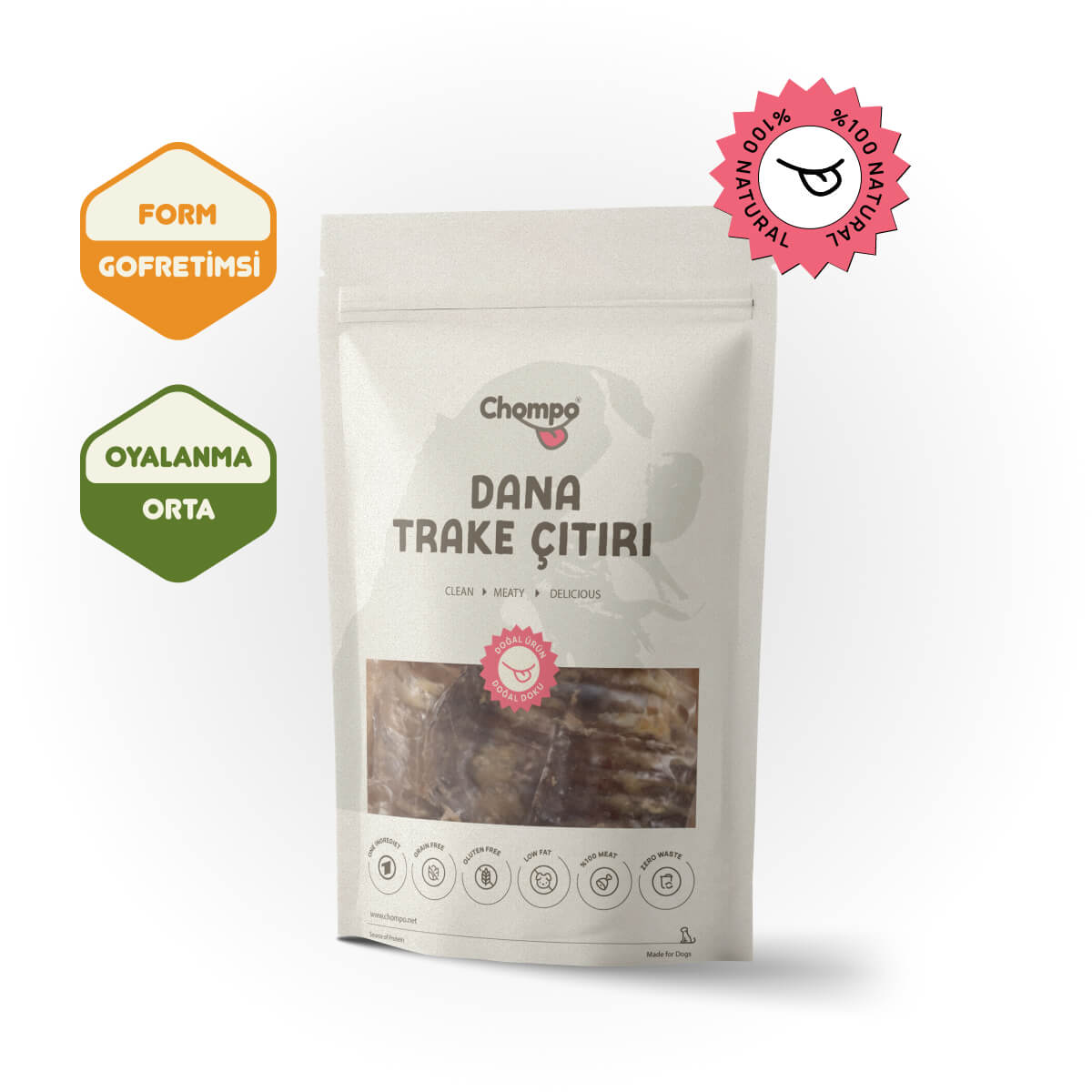 Dana Trake Çıtırı 100% Doğal Katkısız Köpek Ödül Maması 100 Gr