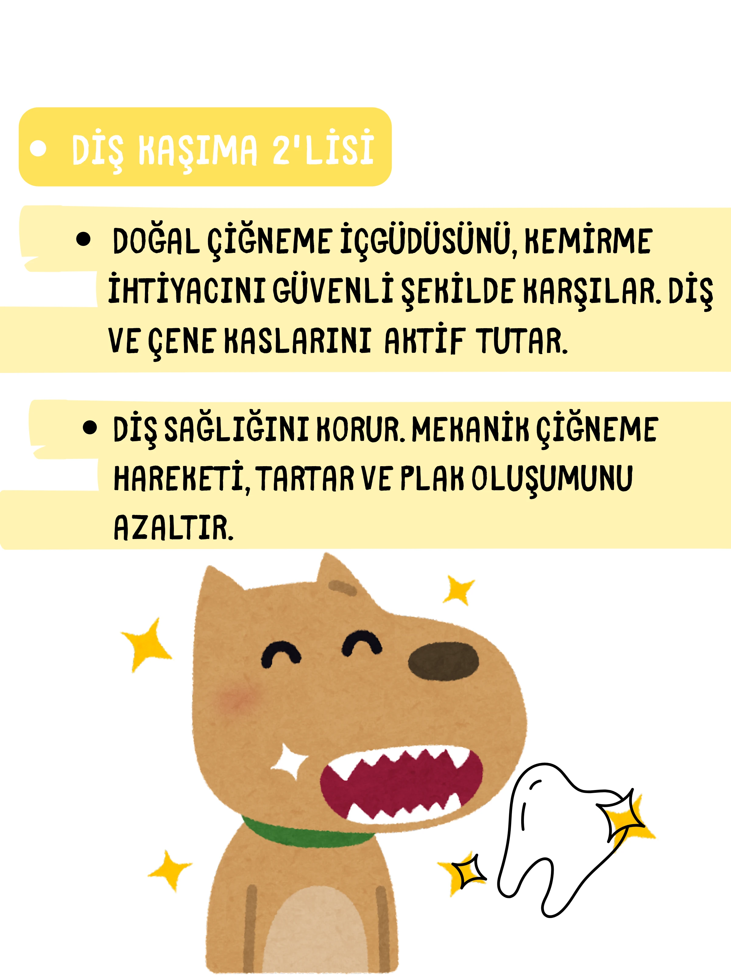 Diş Kaşıma 2'lisi Katkısız Köpek Ödülü Seti
